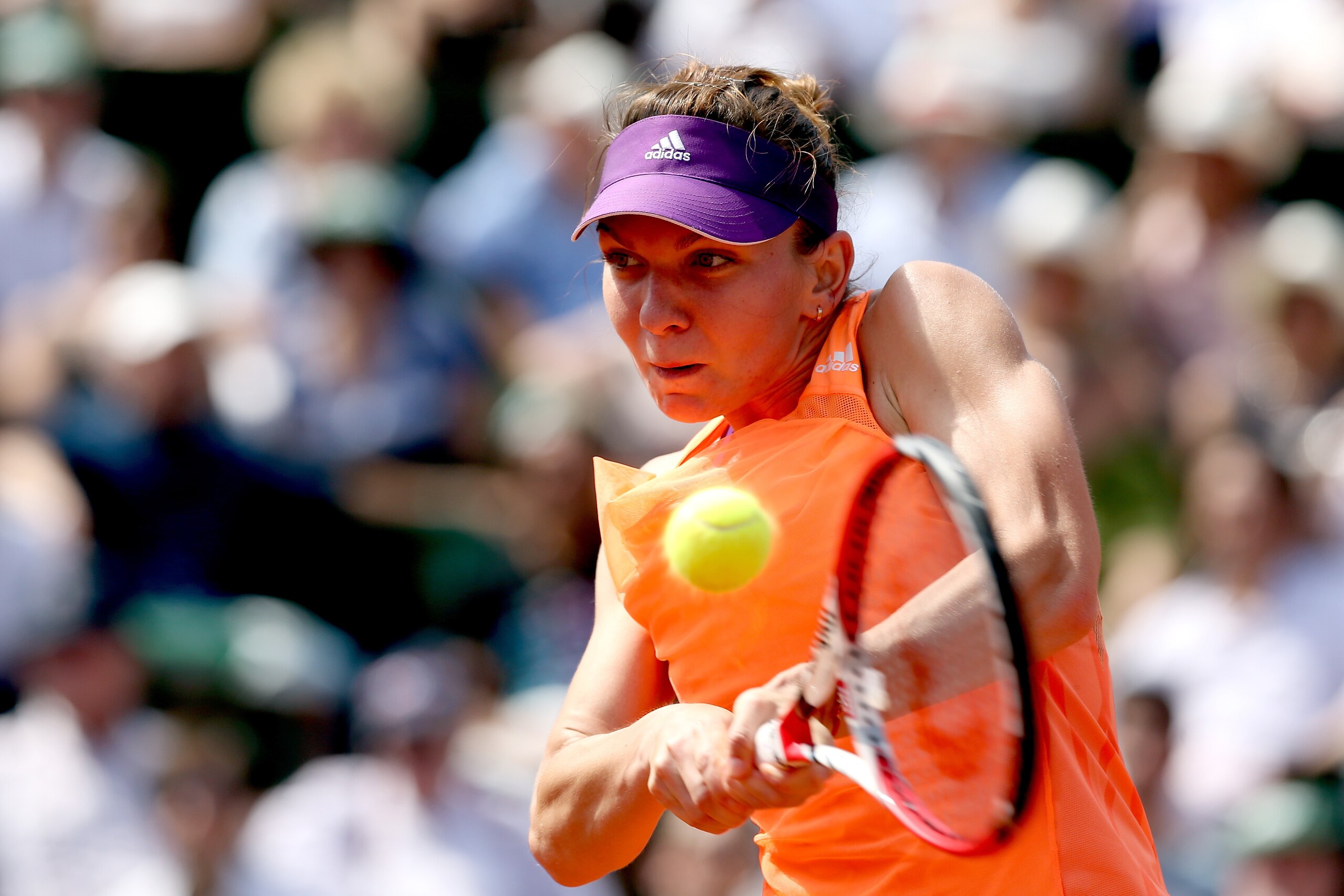Simona Halep during the final of the 2014 French Open. Simona Halep during the final of the 2014 French Open.