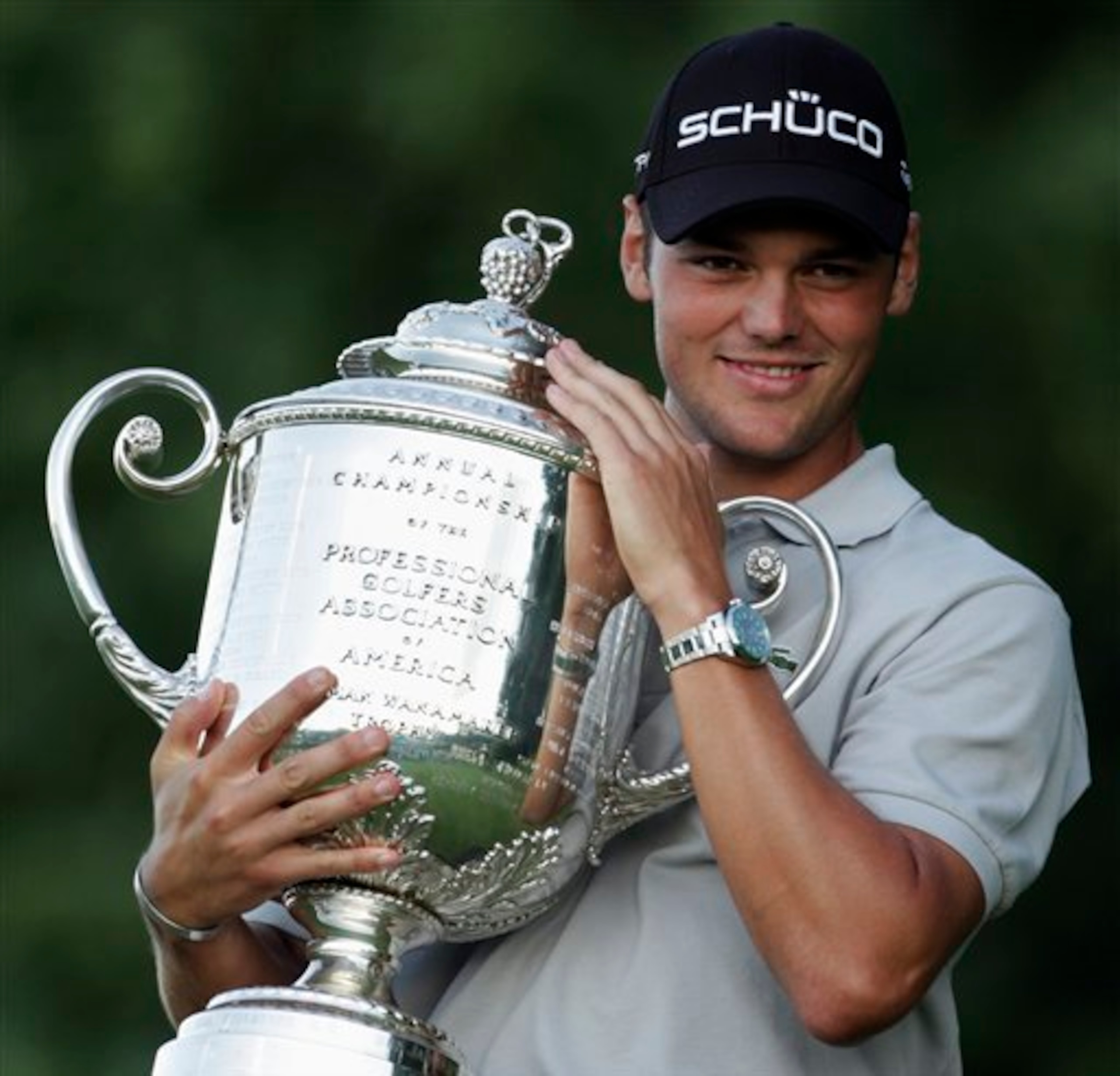 Martin Kaymer with the Wanamaker Trophy.