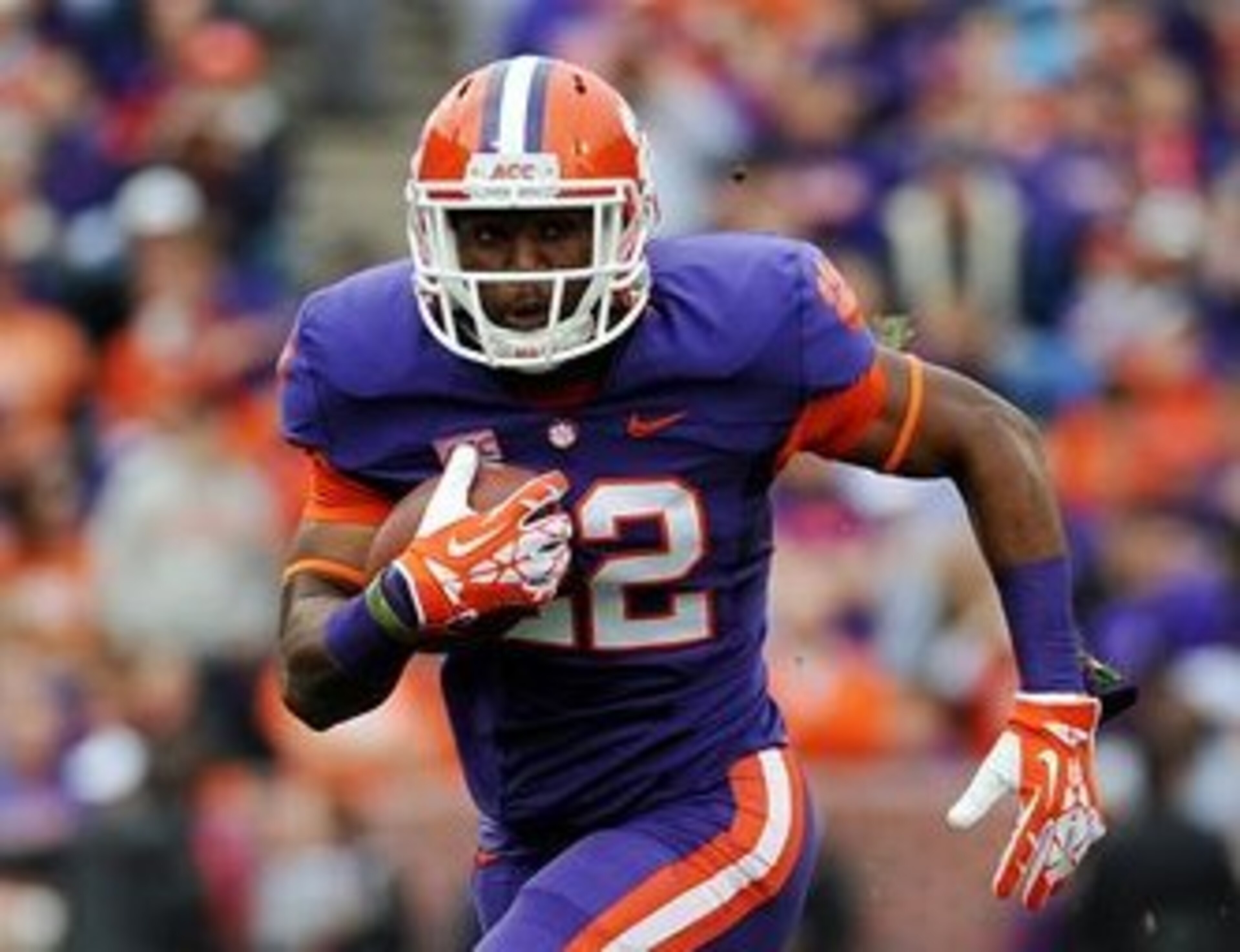 Senior running back D.J. Howard Senior running back D.J. Howard
