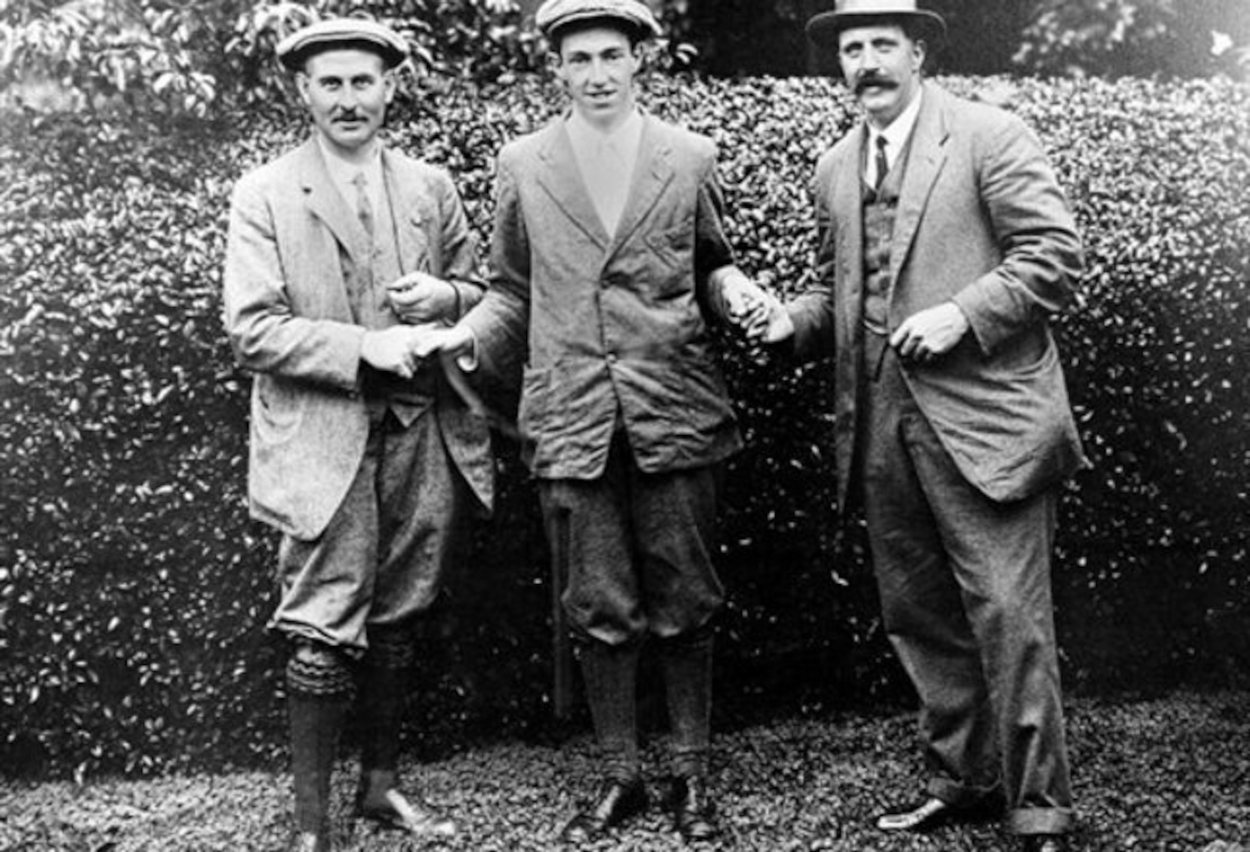 Francis Ouimet in the middle gets congratulated on victory