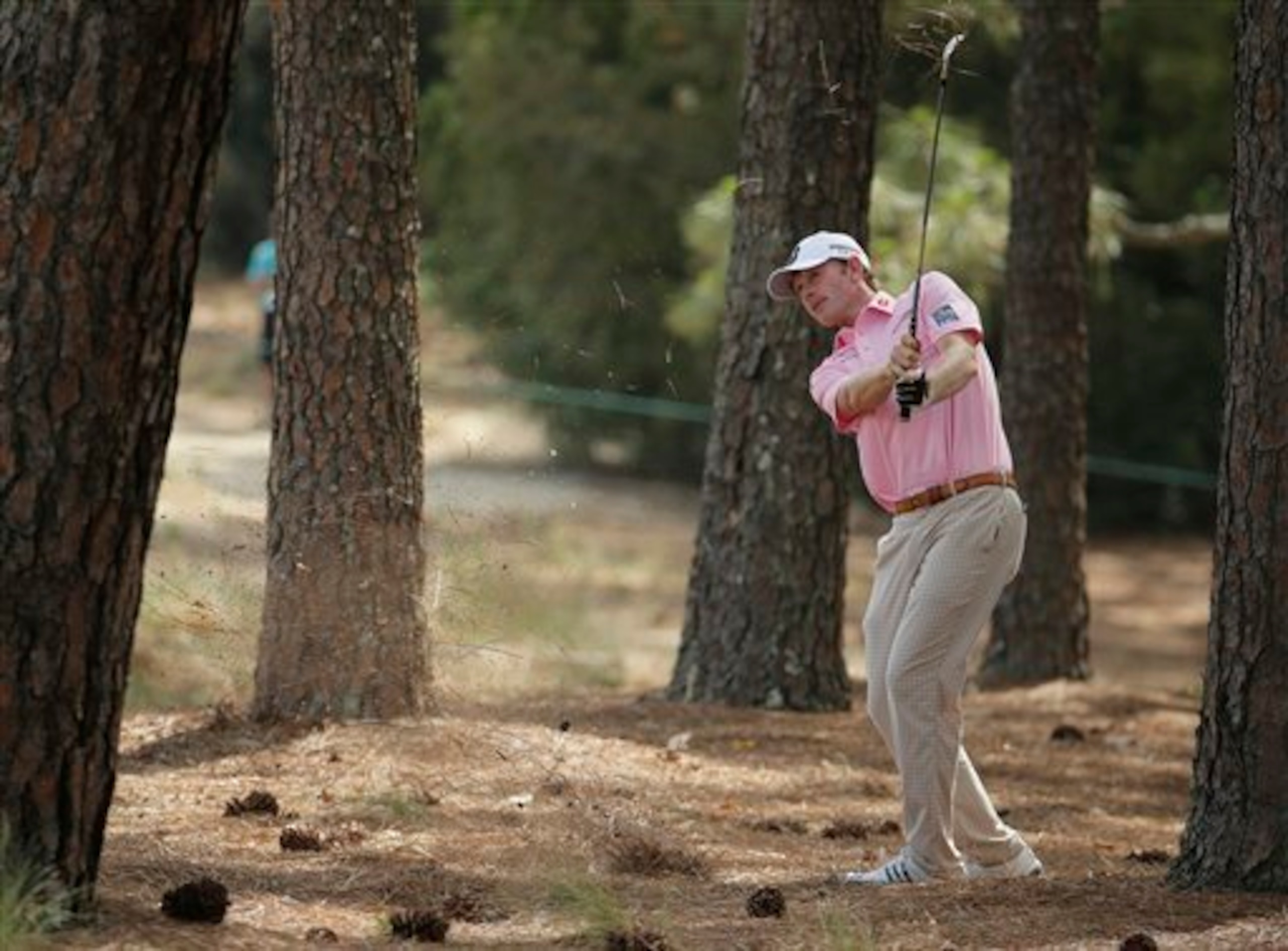 Brandt Snedeker cruised through his first nine holes, then started finding trouble.