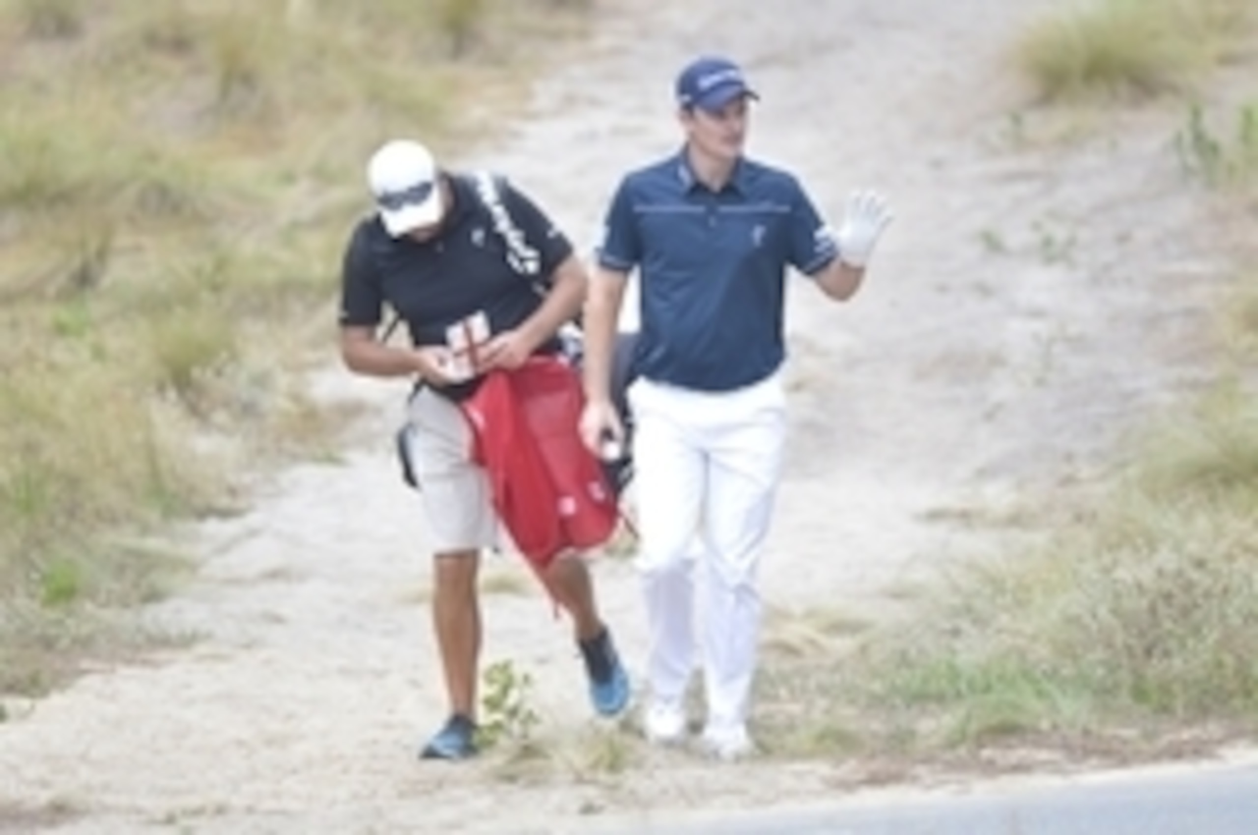 Justin Rose, the defending U.S. Open champion, kept finding himself in places he didn't want to be.