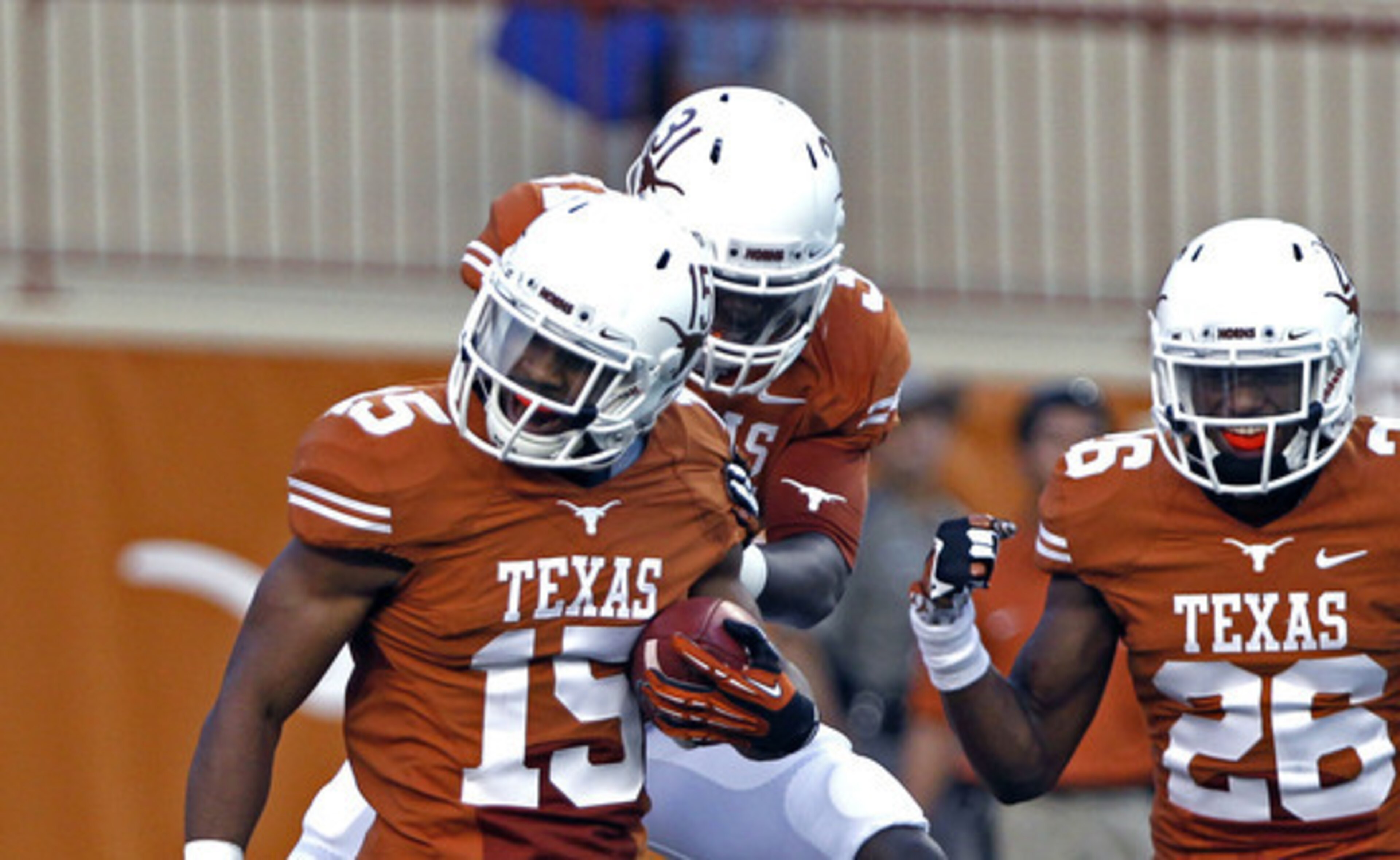 Texas will need Bryson Echols (No. 15) to provide key depth to the corner spot in 2014.