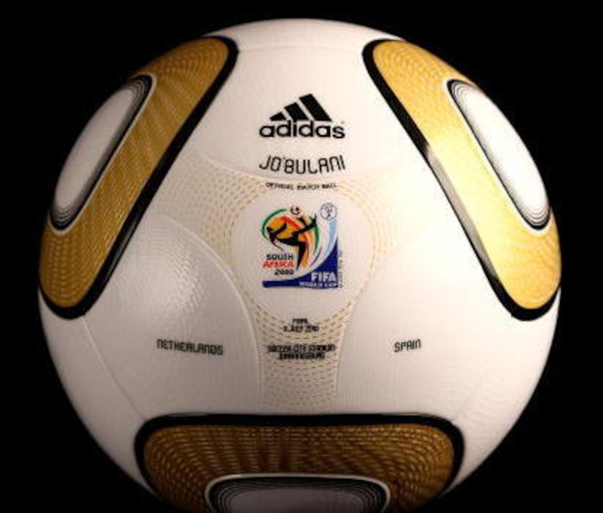 JOHANNESBURG, SOUTH AFRICA - JULY 08:  A view of the personalisation of the adidas Jo'bulani official match ball for the 2010 FIFA World Cup Final between the Netherlands and Spain is printed in the FIFA Headquarters on July 8, 2010 in Johannesburg, South