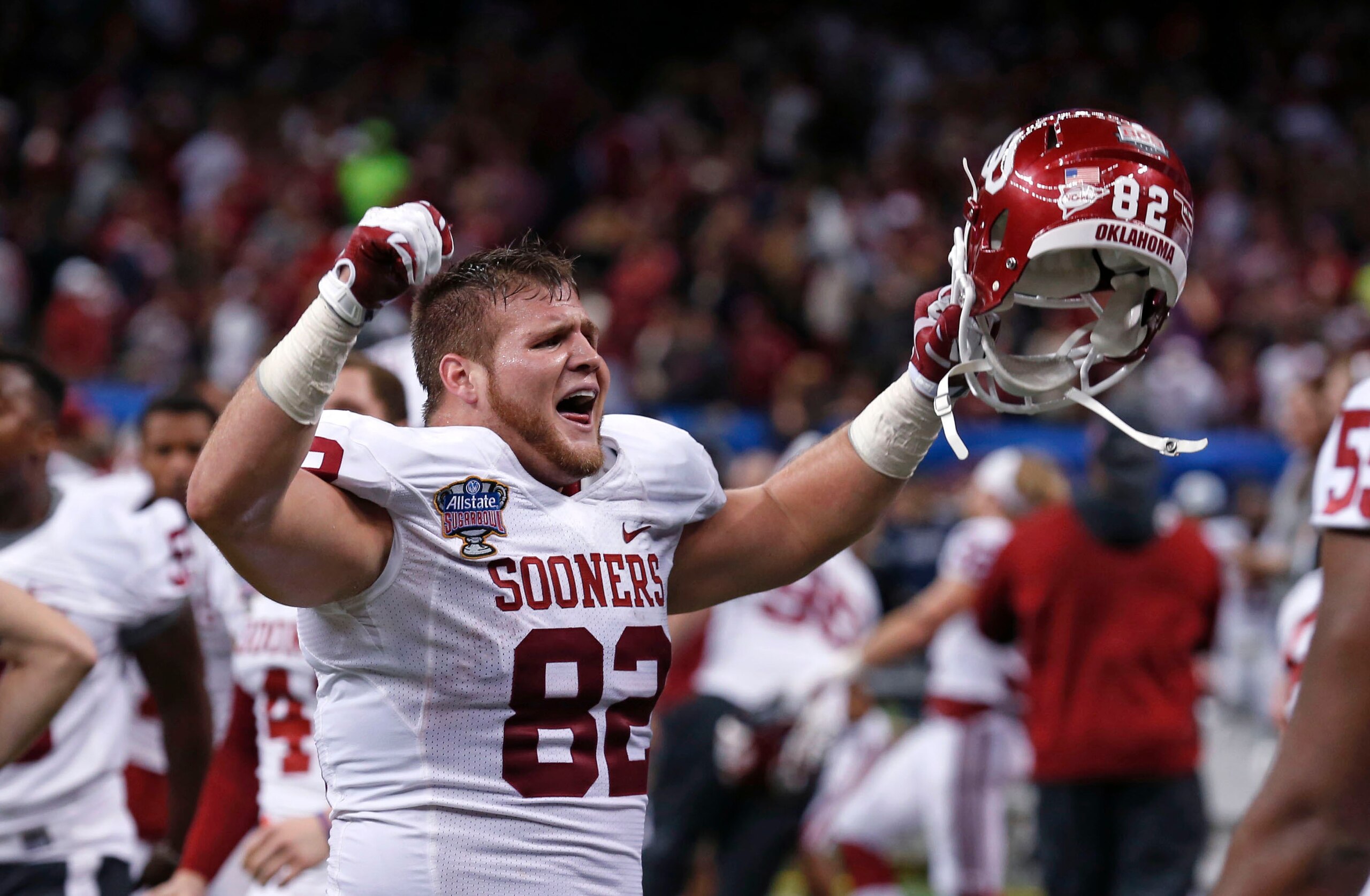 Green's blocking played a role in the Sooners' success.