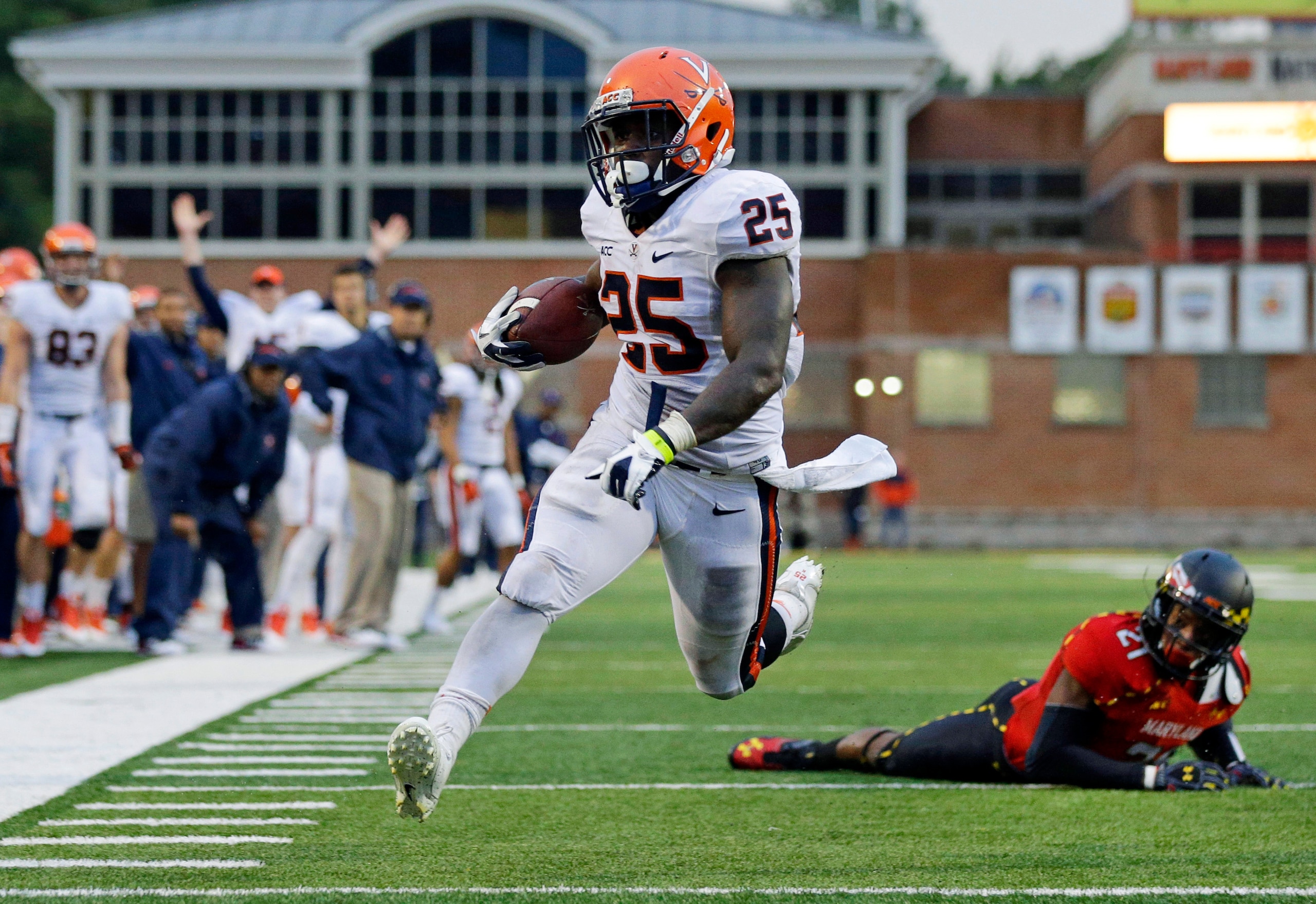 Virginia's Kevin Parks ran for 1,031 yards and 11 touchdowns in 2013. Virginia's Kevin Parks ran for 1,031 yards and 11 touchdowns in 2013.