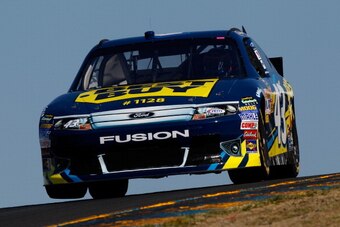 AJ Allmendinger, shown here driving the No. 43 Ford for Richard Petty Motorsports at Sonoma in 2011, may be due to break through on a road course.