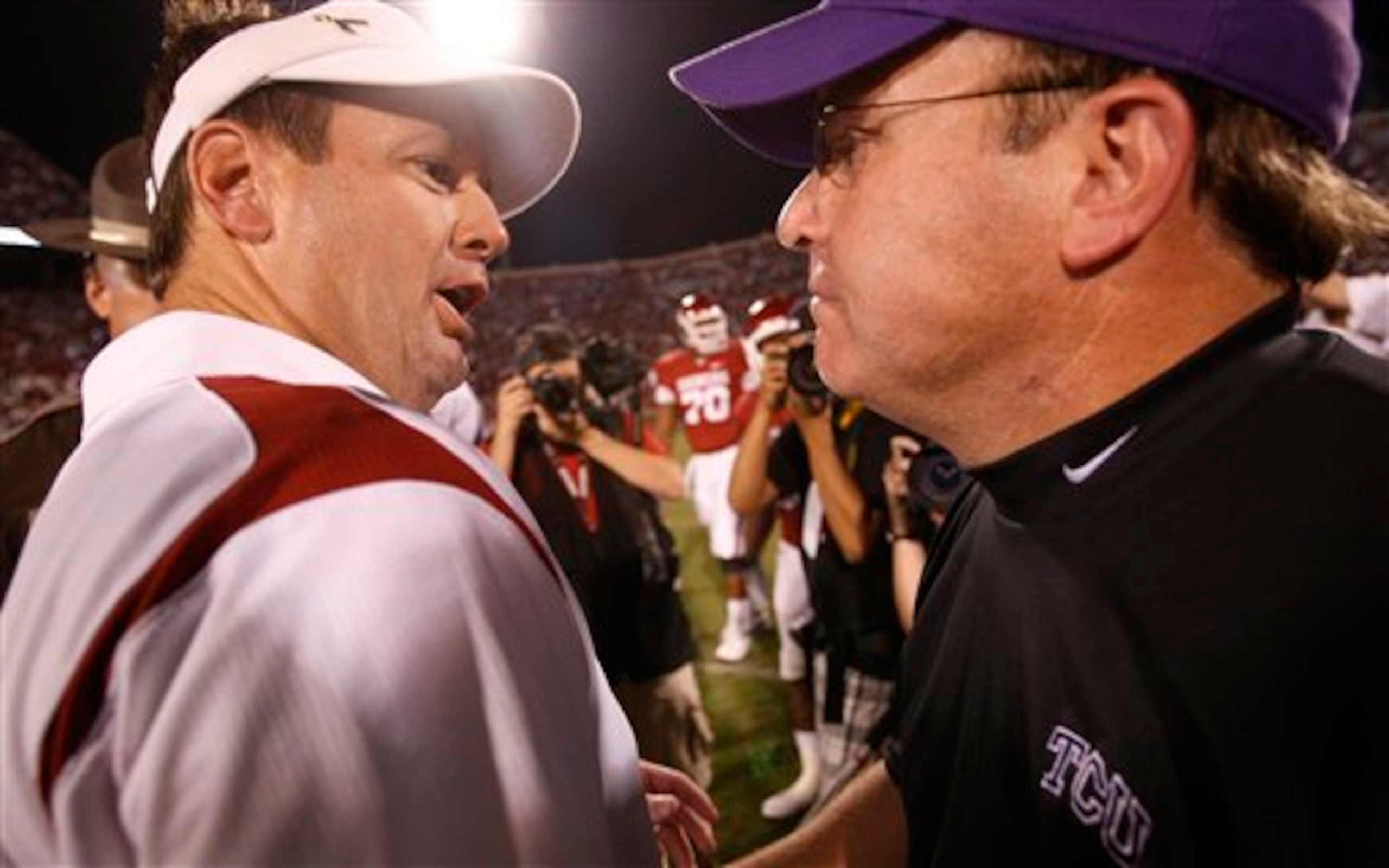 Will Patterson (right) get the best of Stoops (left) this year?