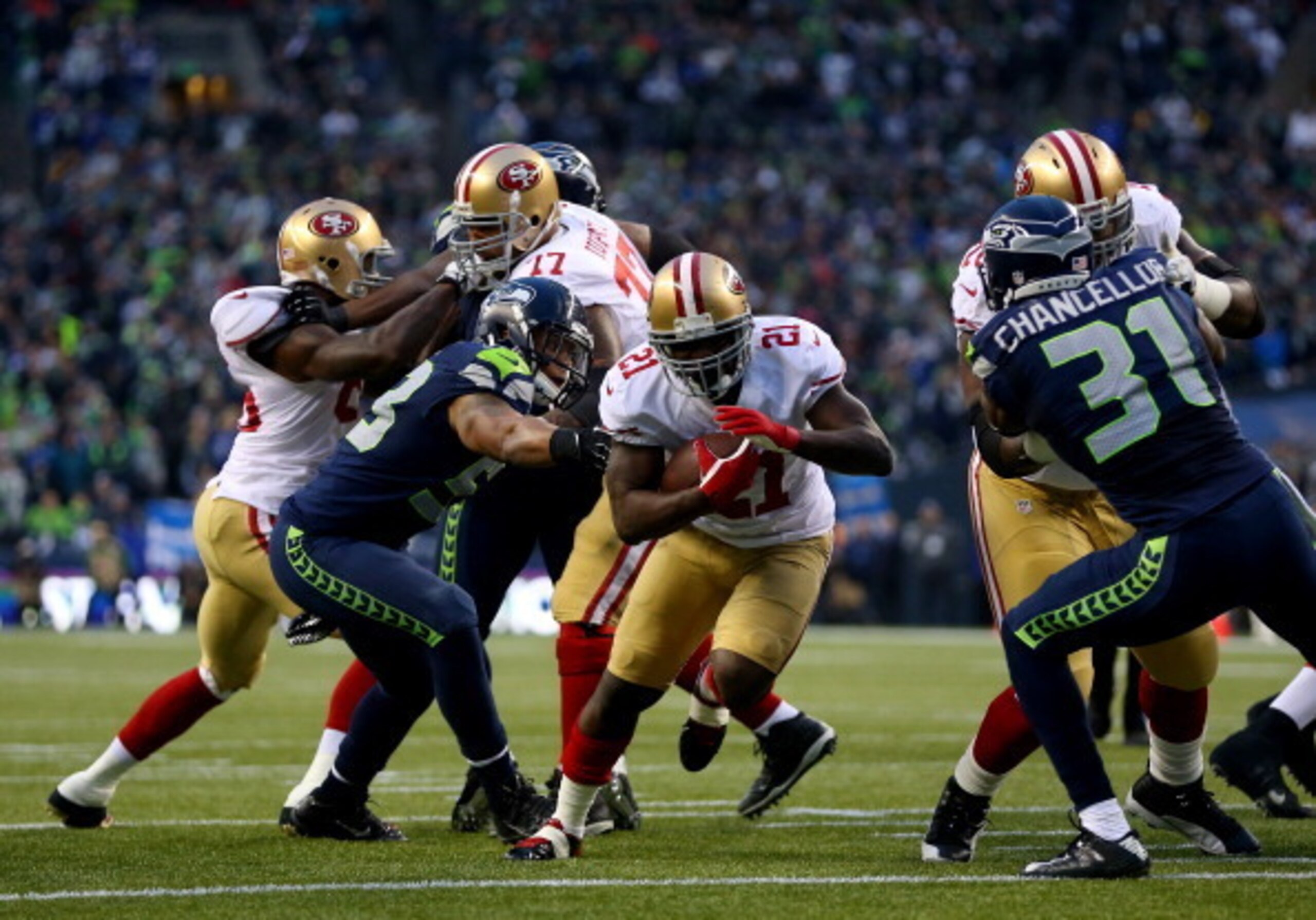 Where Frank Gore exploits holes like these versus Seattle, the 49ers win.
