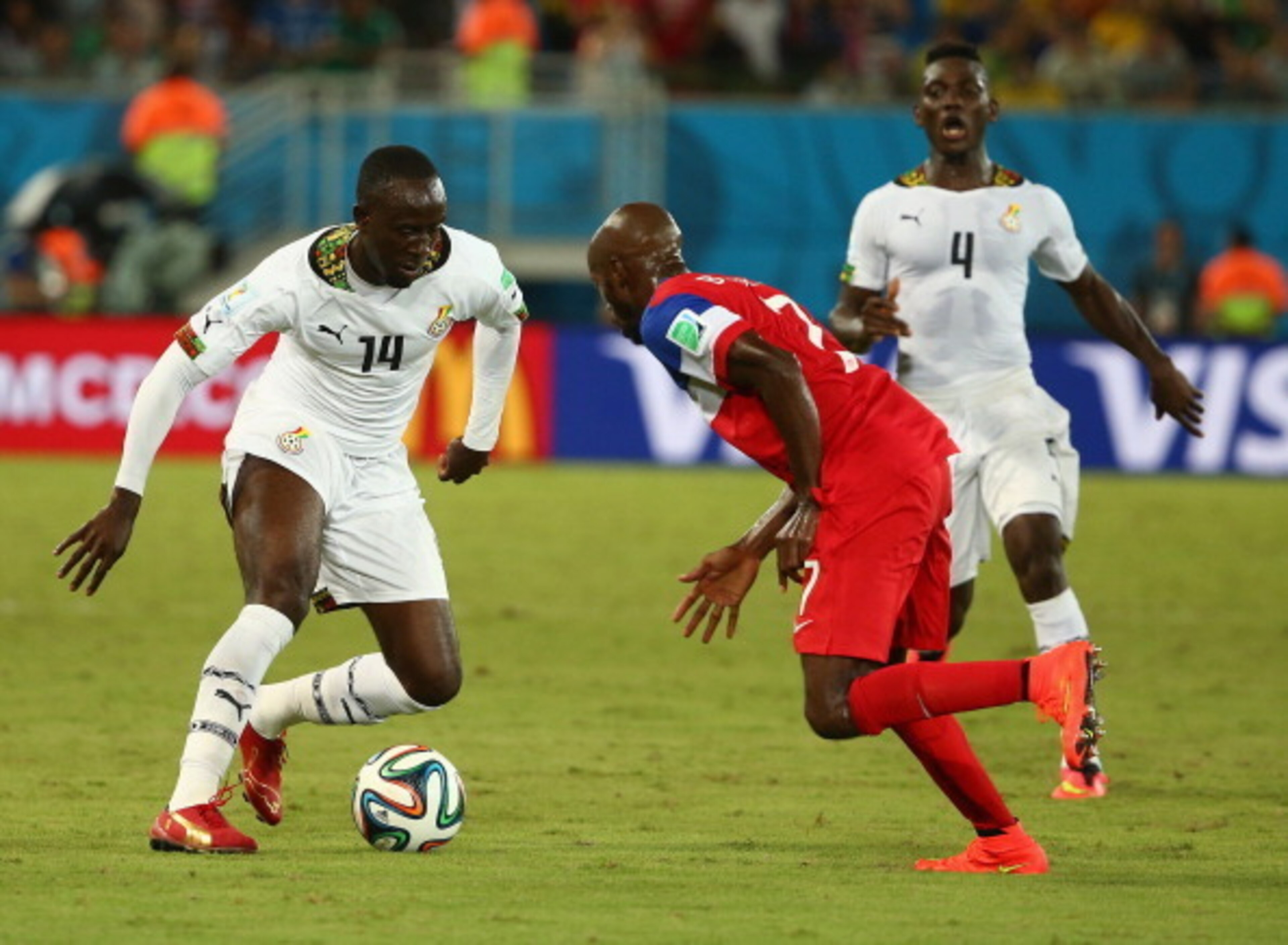 Ghana ran at and around Beasley, particularly in the first half.