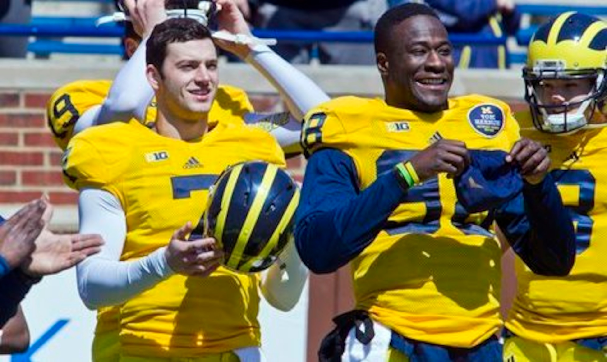 No. 7 Shane Morris and No. 98 Devin Gardner