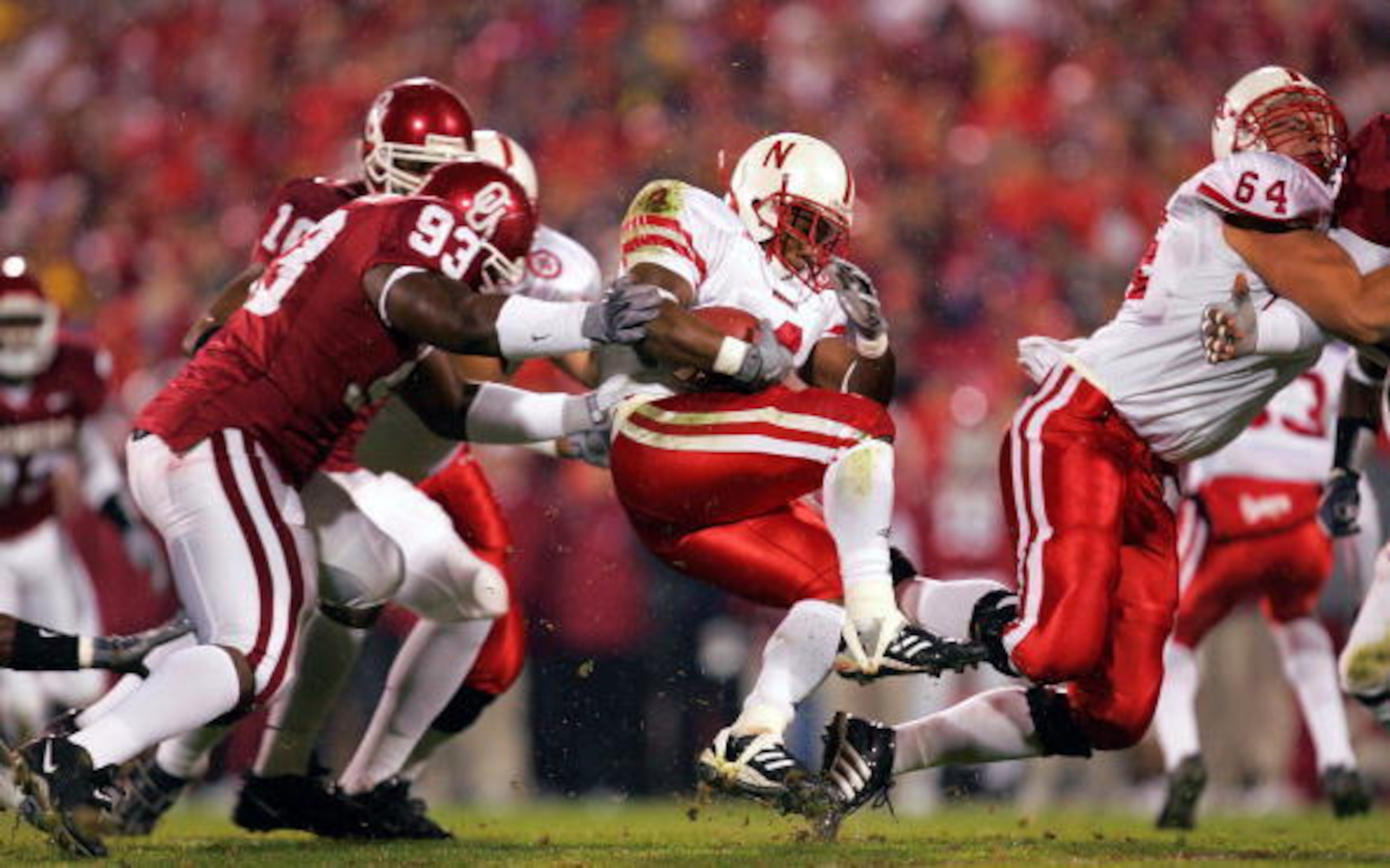 Nebraska lost to Oklahoma 30-3 in 2004.