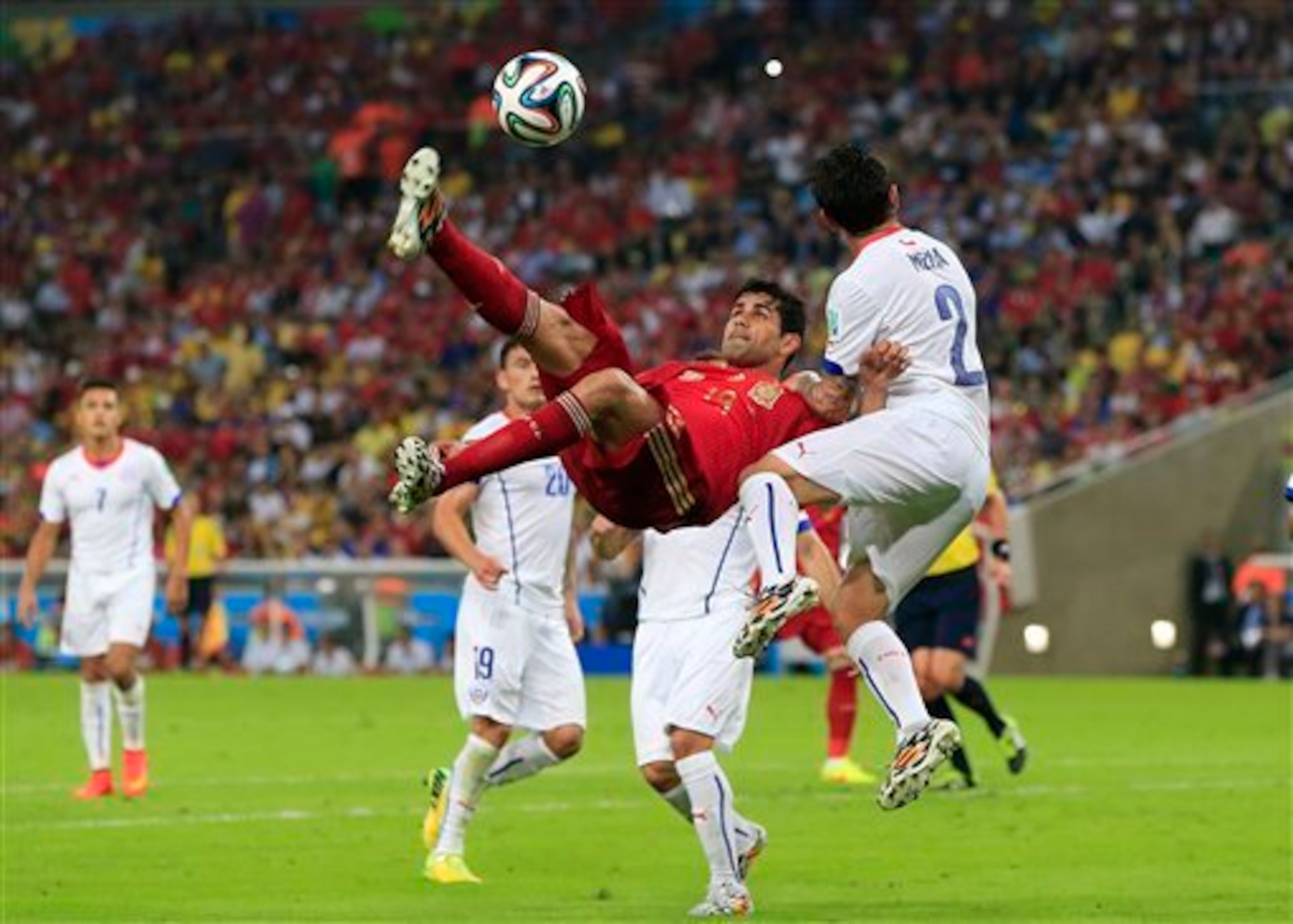 Diego Costa looked a little lost up top.