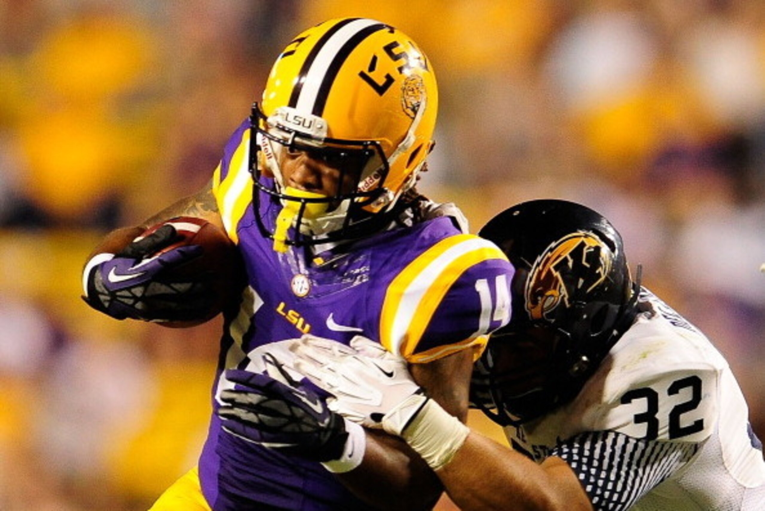 LSU running back Terrence Magee LSU running back Terrence Magee