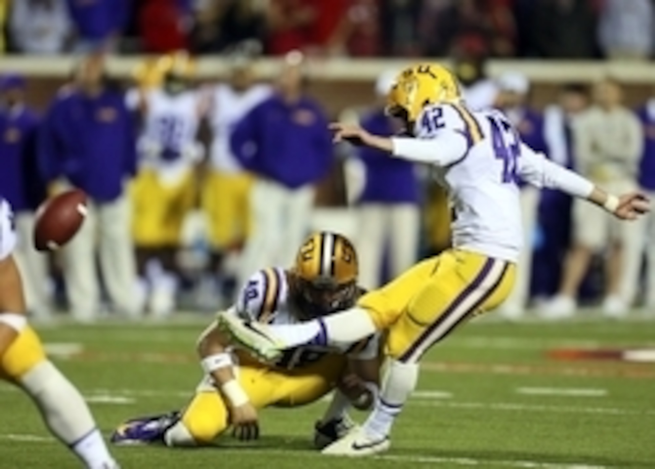 LSU kicker Colby Delahoussaye LSU kicker Colby Delahoussaye