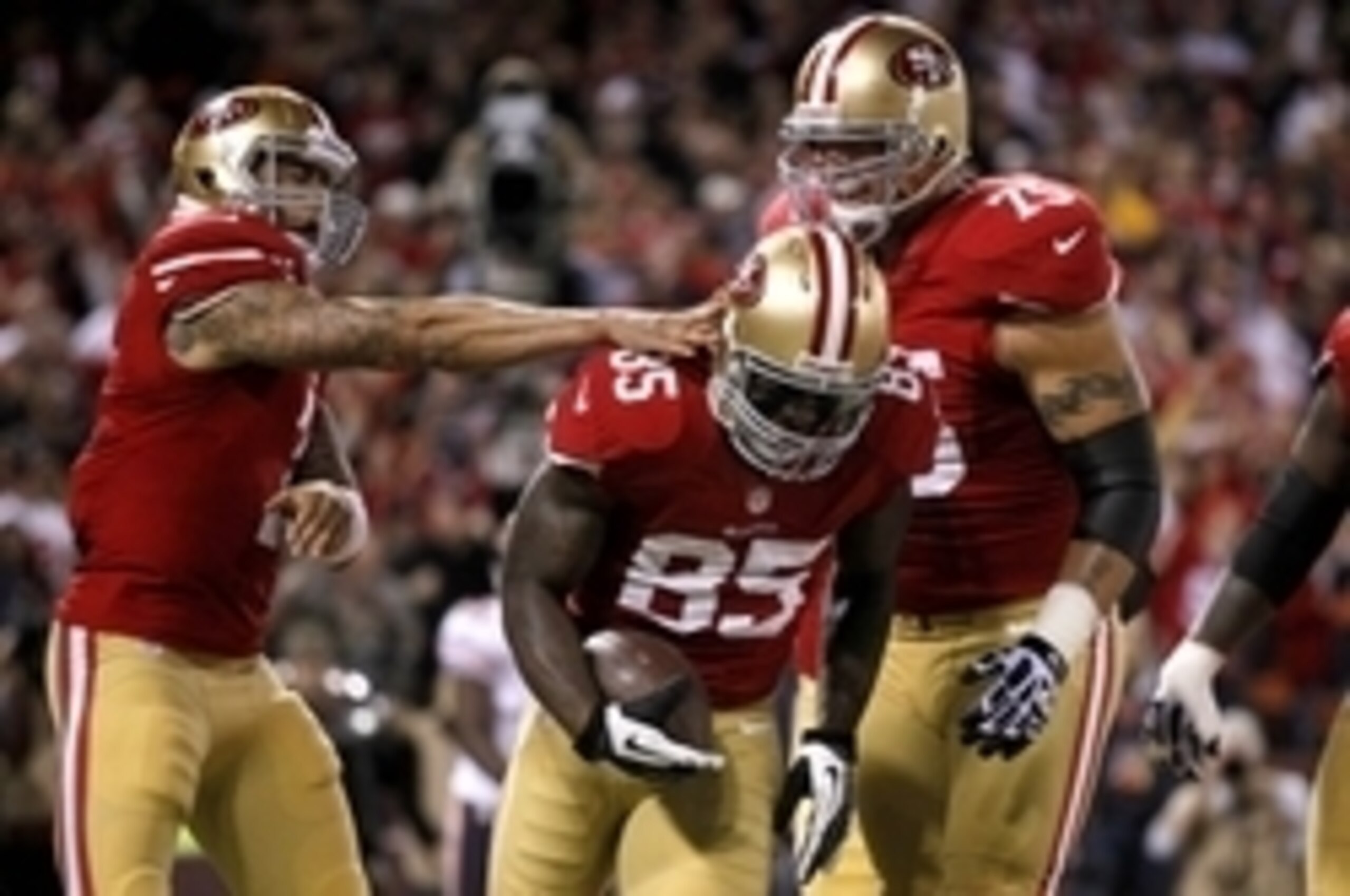 The 49ers quarterback would really enjoy it if his tight end and right guard came in for training camp in July.