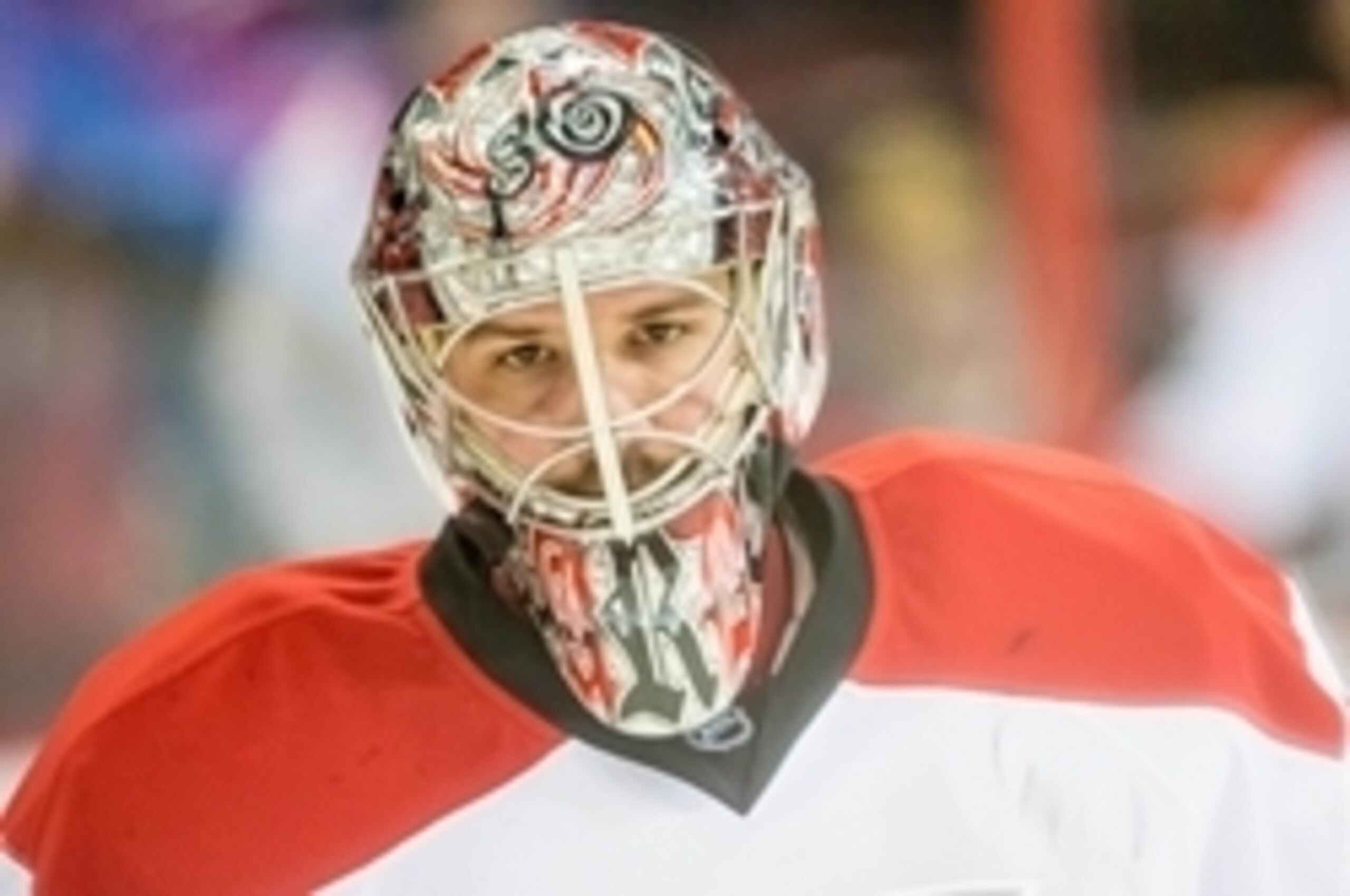 Cam Ward looks on as his frustrating 2013-14 campaign winds down.