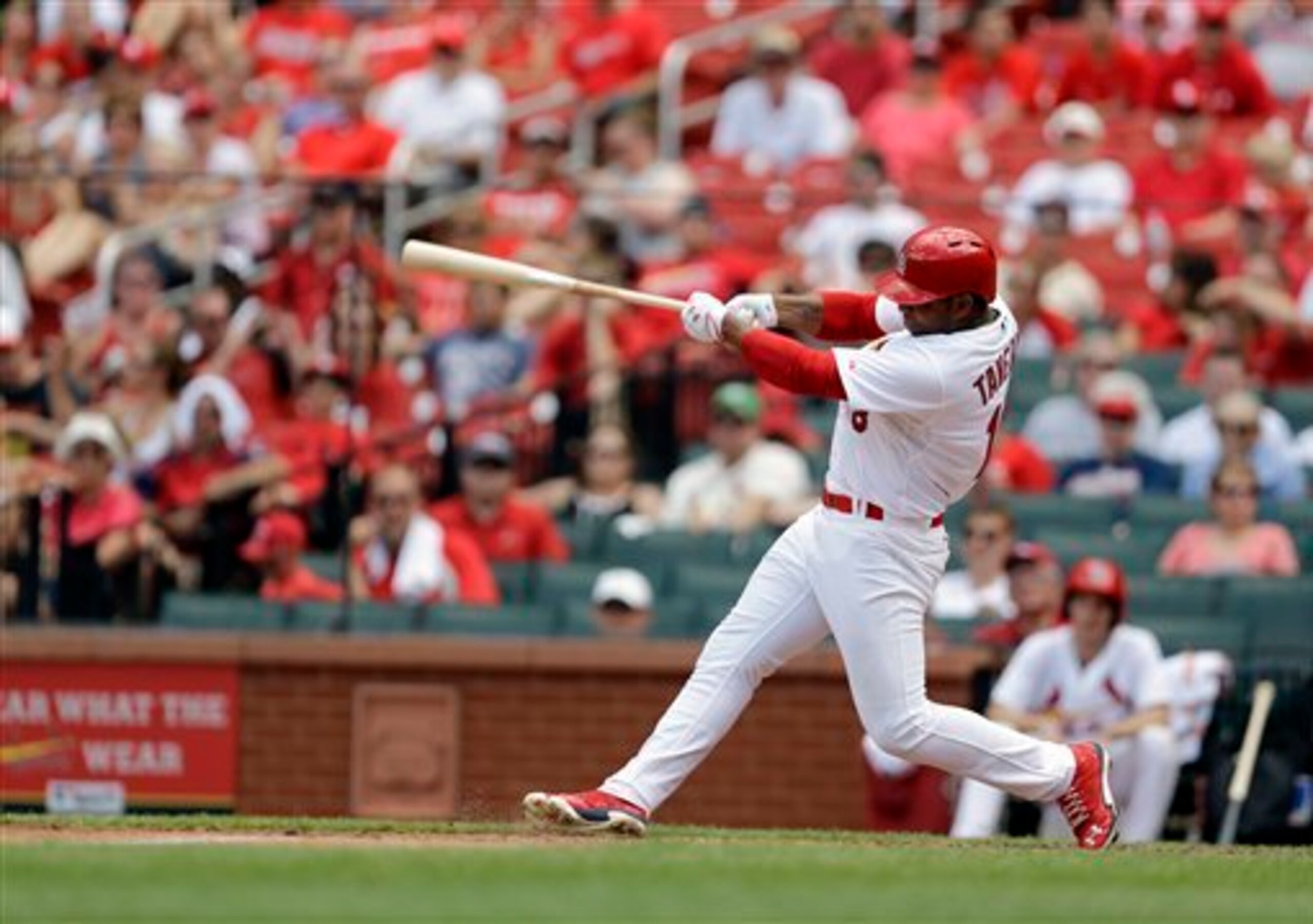 Oscar Taveras gets a hit against the Giants on June 1. Oscar Taveras gets a hit against the Giants on June 1.