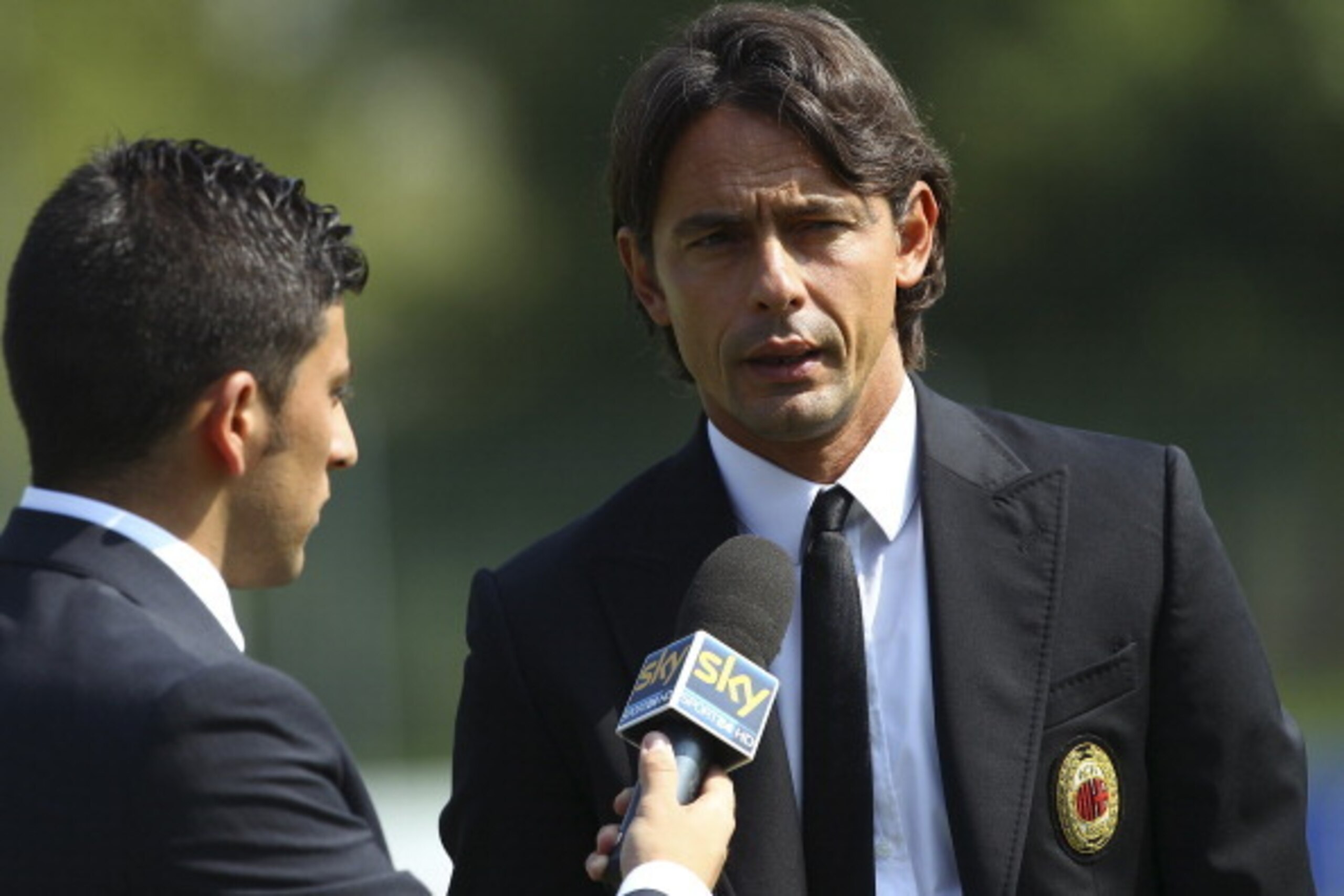 Filippo Inzaghi, interviewed here at a 2012 youth level match, will be the manager of Milan's first team this season.