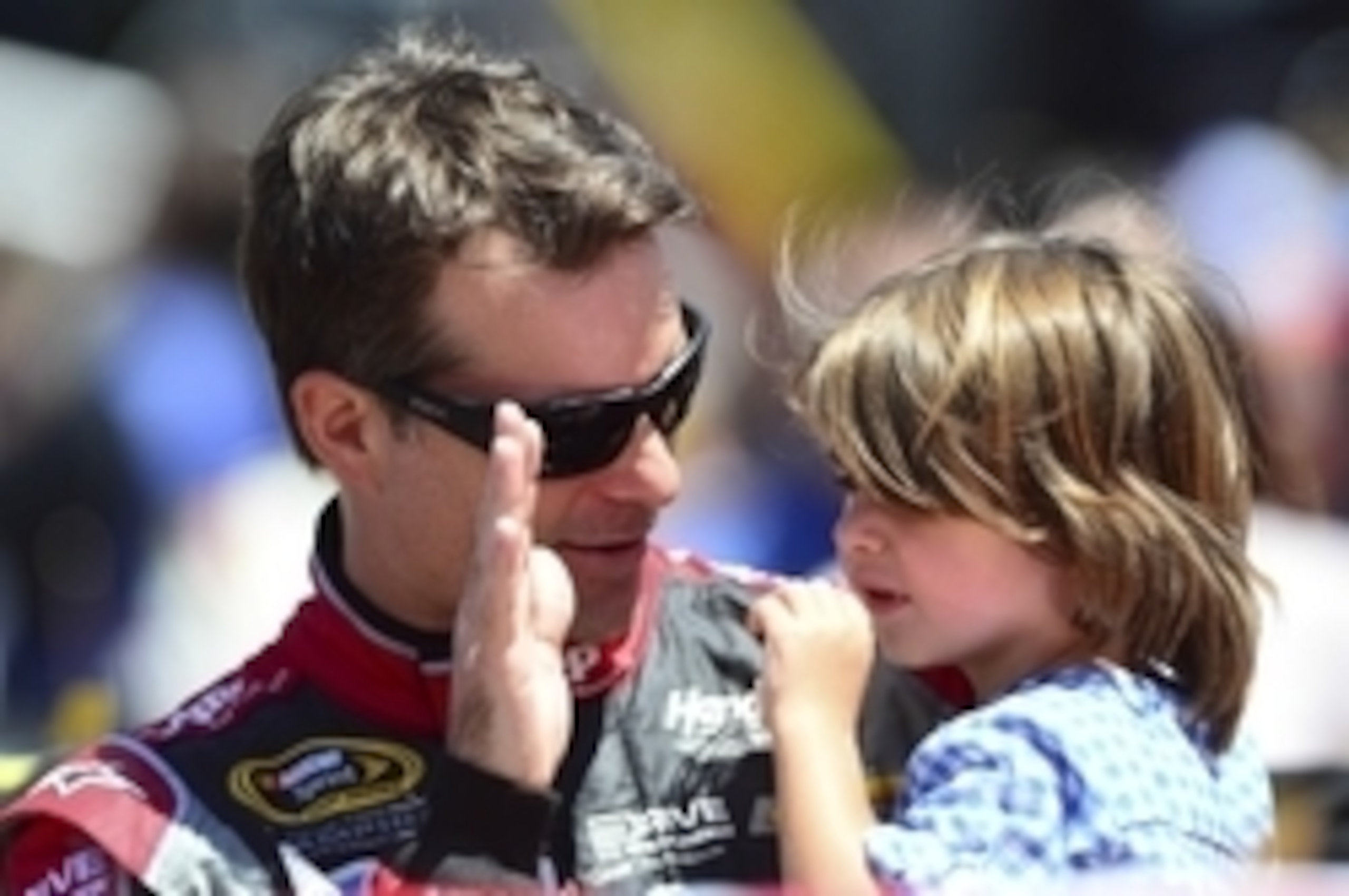 Jeff Gordon's season so far is worthy of some family high fives, like this one from daughter Ella.