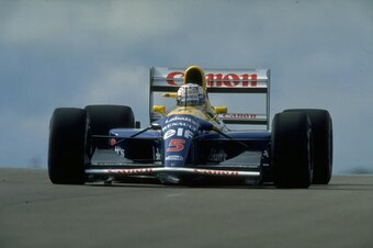 Mansell driving for Williams in 1992.