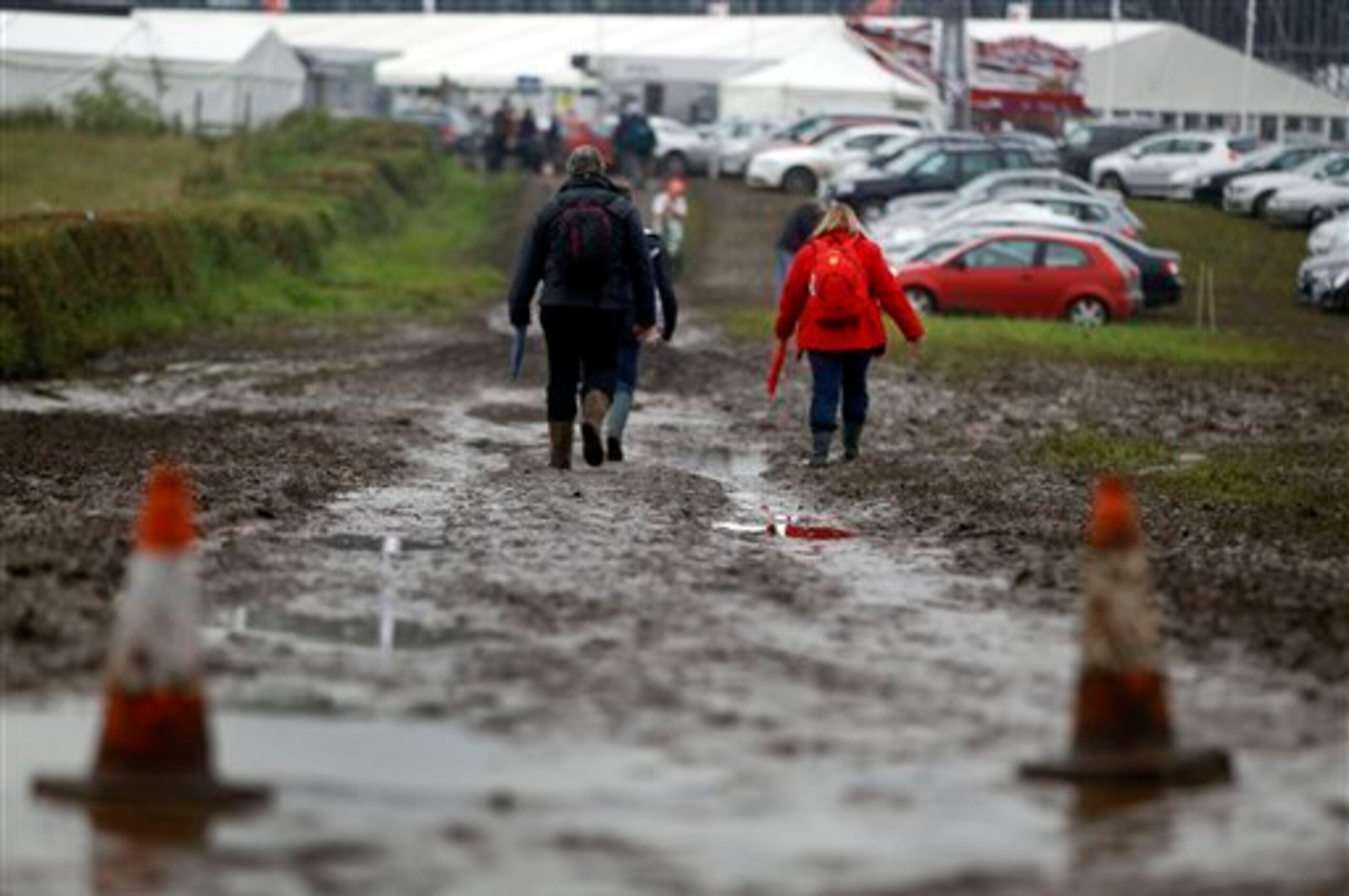Silverstone's VIP parking area.