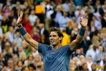 Rafael Nadal after winning the 2013 U.S. Open.