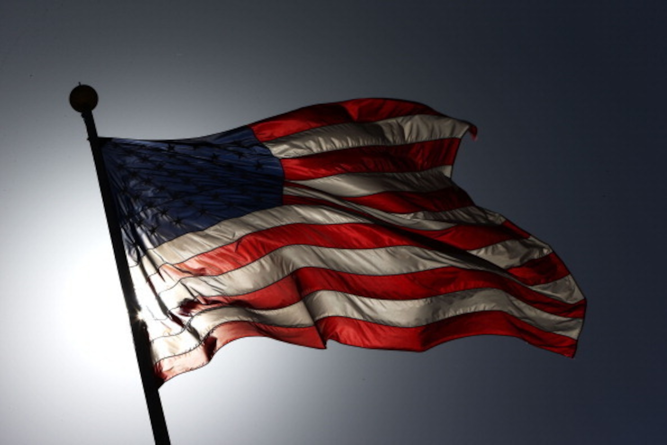 The flag at sunrise. Or is it dusk?