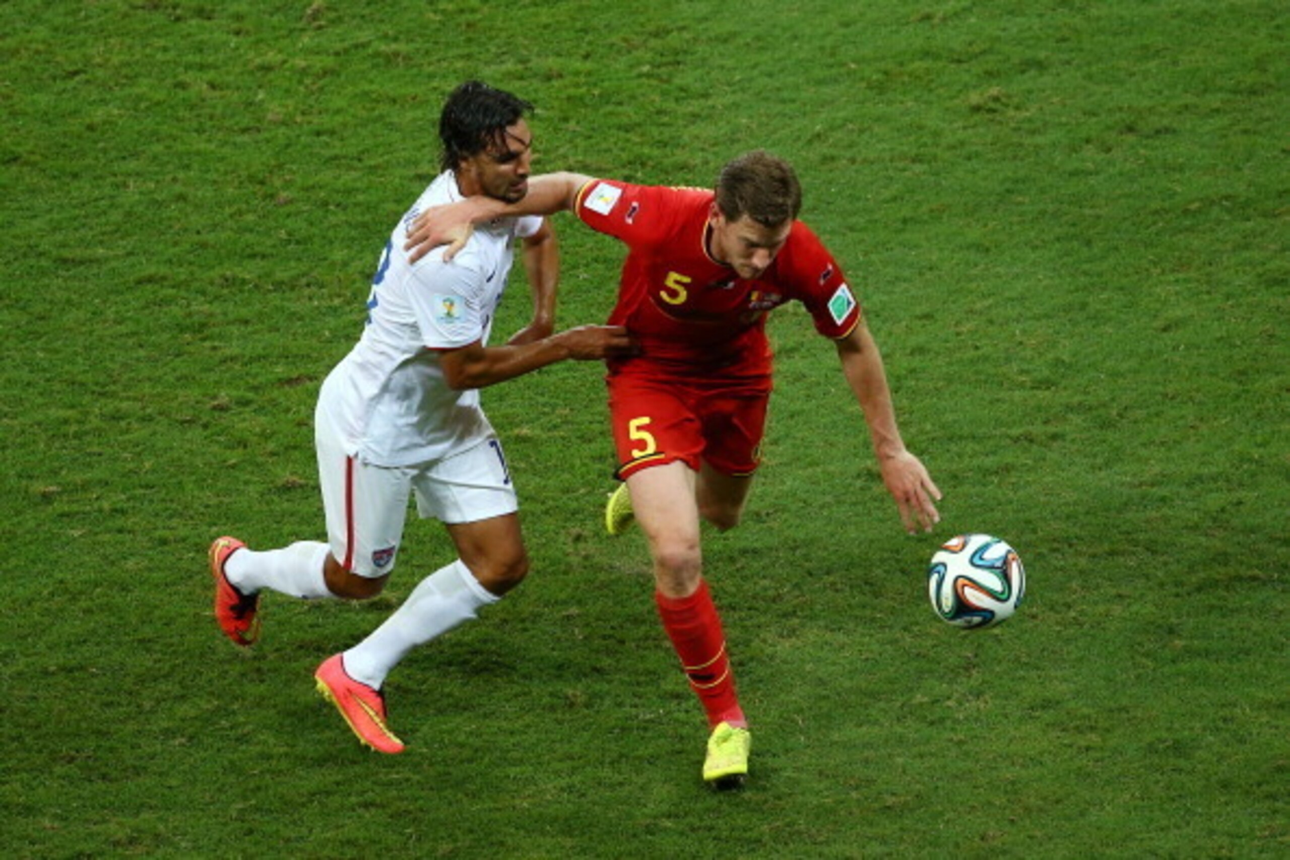 Jan Vertonghen in action during Belgium's World Cup win over the USA. Jan Vertonghen in action during Belgium's World Cup win over the USA.