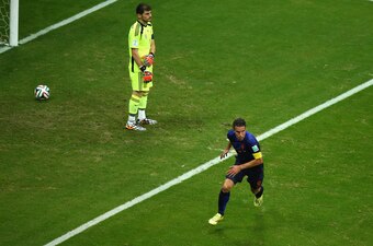 Robin van Persie scored an absolute blinder against Spain in group play.