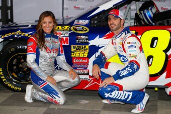 Miss Coors Light Rachel Rupert and Jimmie Johnson