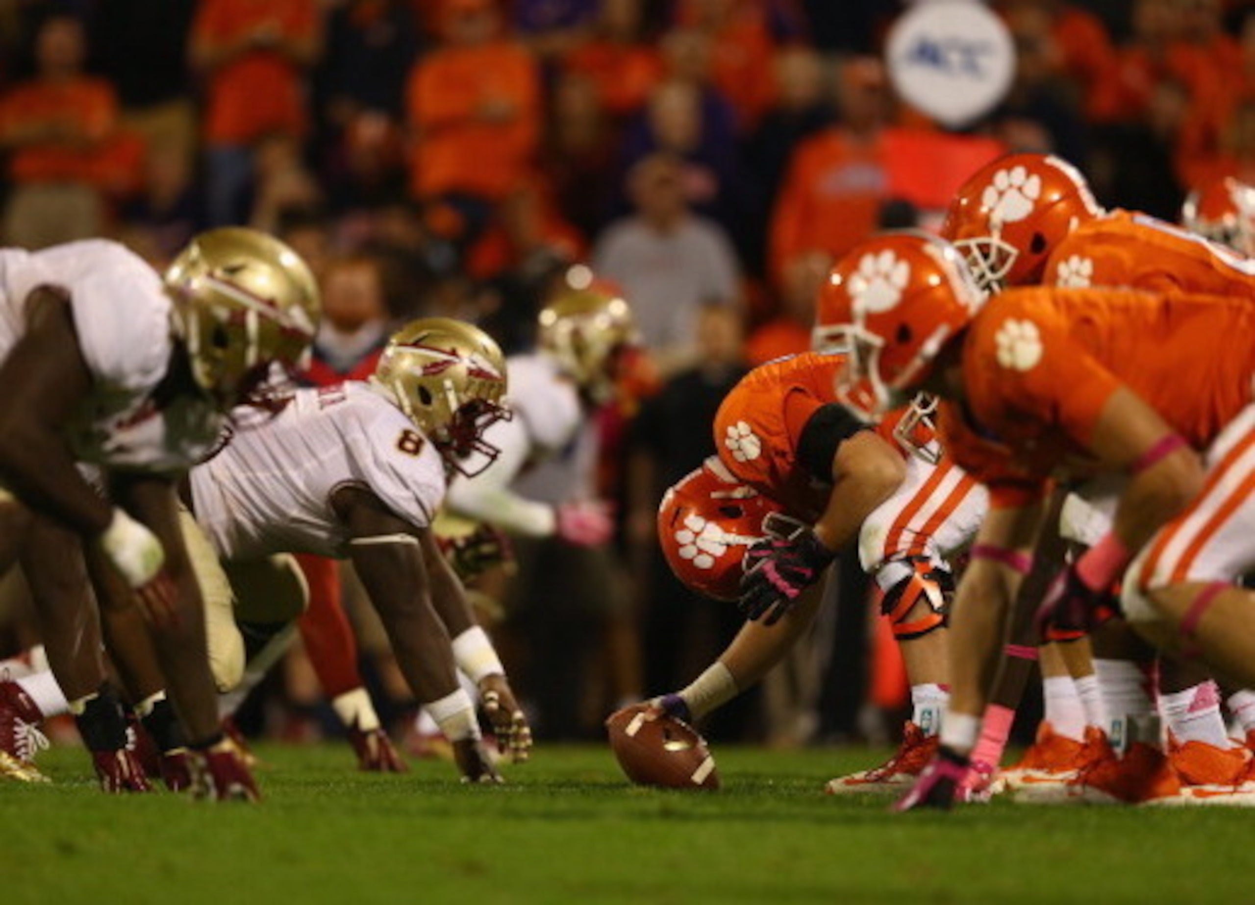 CLEMSON, SC - OCTOBER 19: A general view of the Florida State Seminoles verus Clemson Tigers during their game at Memorial Stadium on October 19, 2013 in Clemson, South Carolina. (Photo by Streeter Lecka/Getty Images) CLEMSON, SC - OCTOBER 19: A general view of the Florida State Seminoles verus Clemson Tigers during their game at Memorial Stadium on October 19, 2013 in Clemson, South Carolina. (Photo by Streeter Lecka/Getty Images)