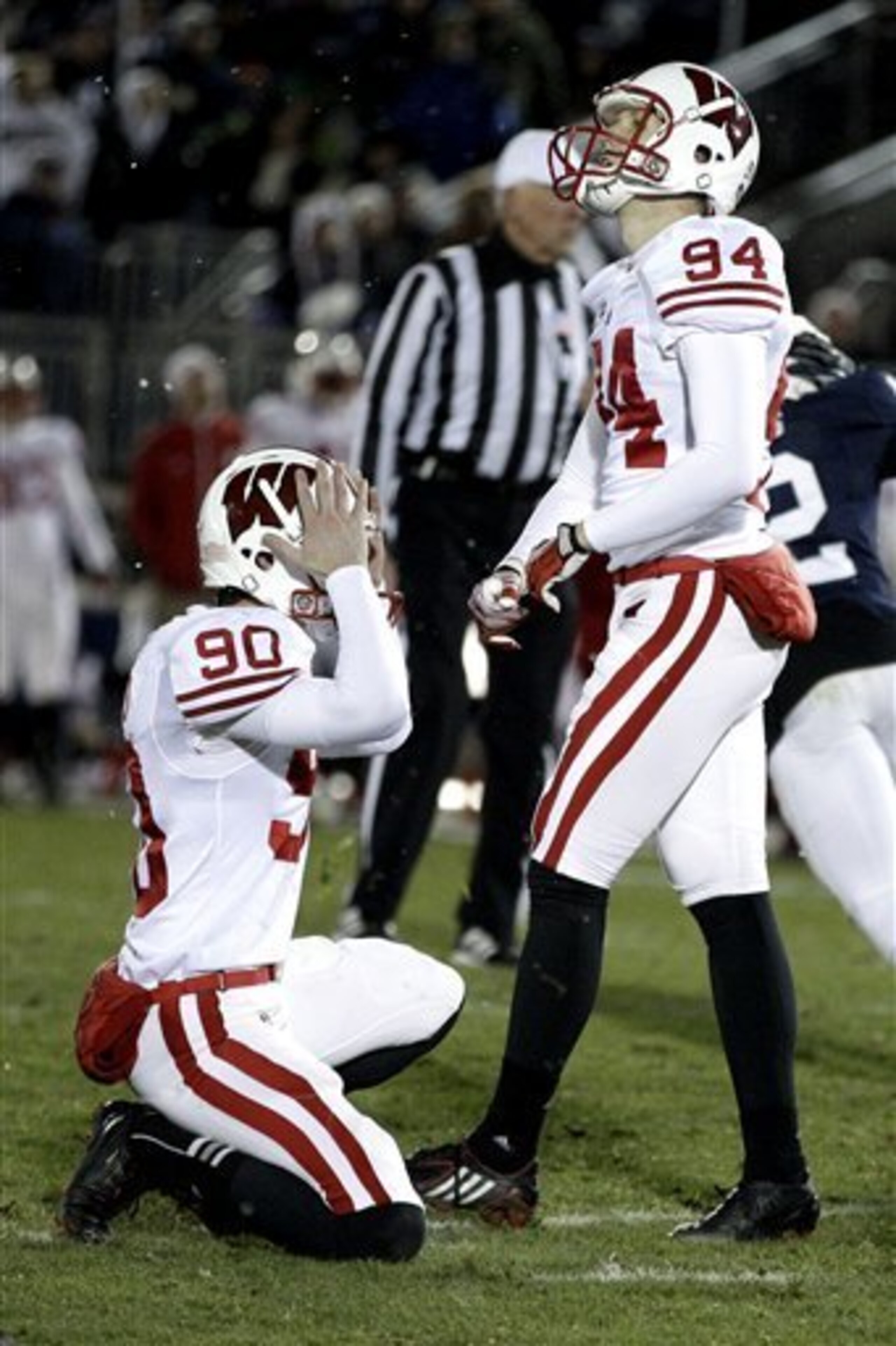 A Wisconsin kicker missing, a familiar sight for Badgers fans.