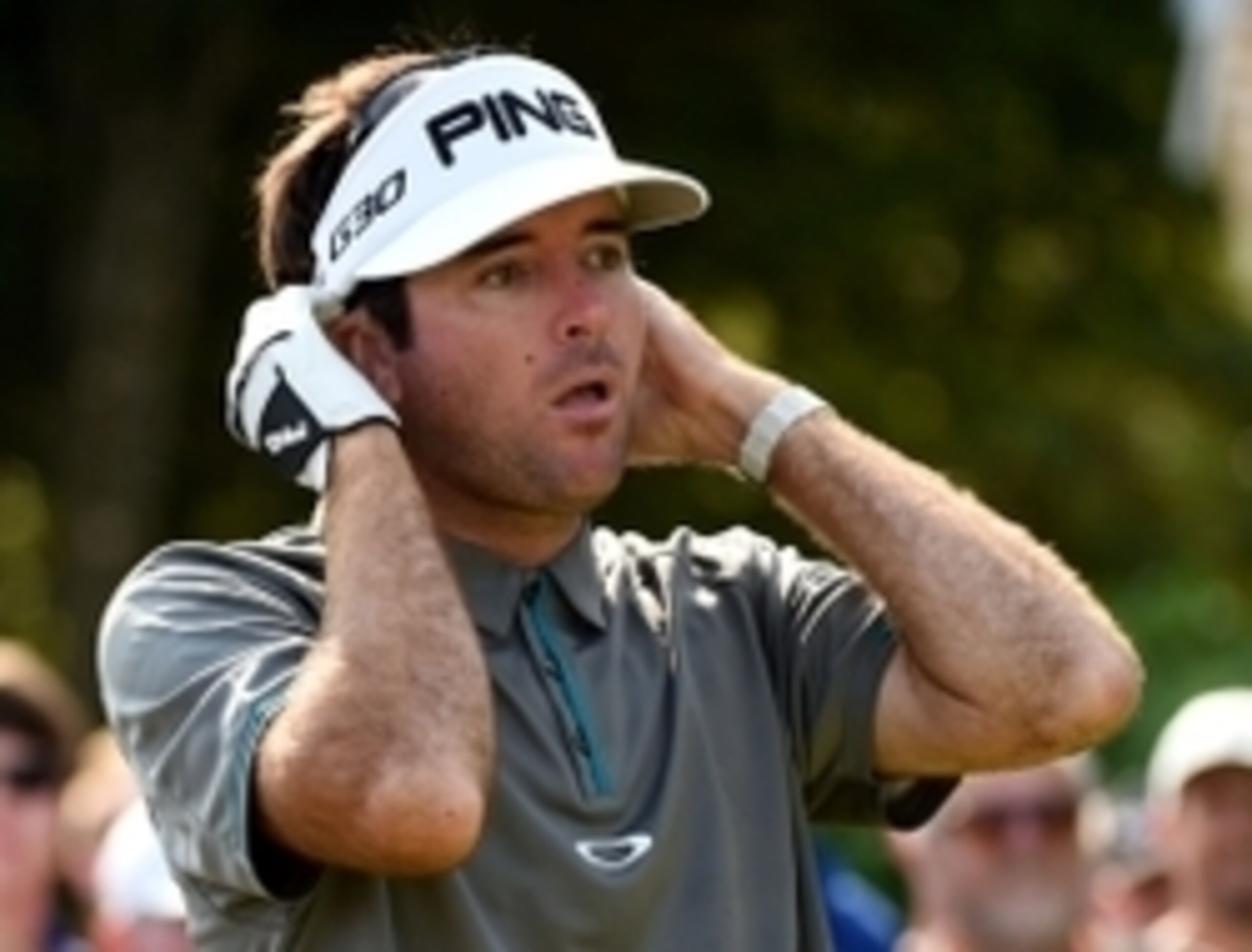 Bubba Watson had this expression several times at Roayl Liverpool.