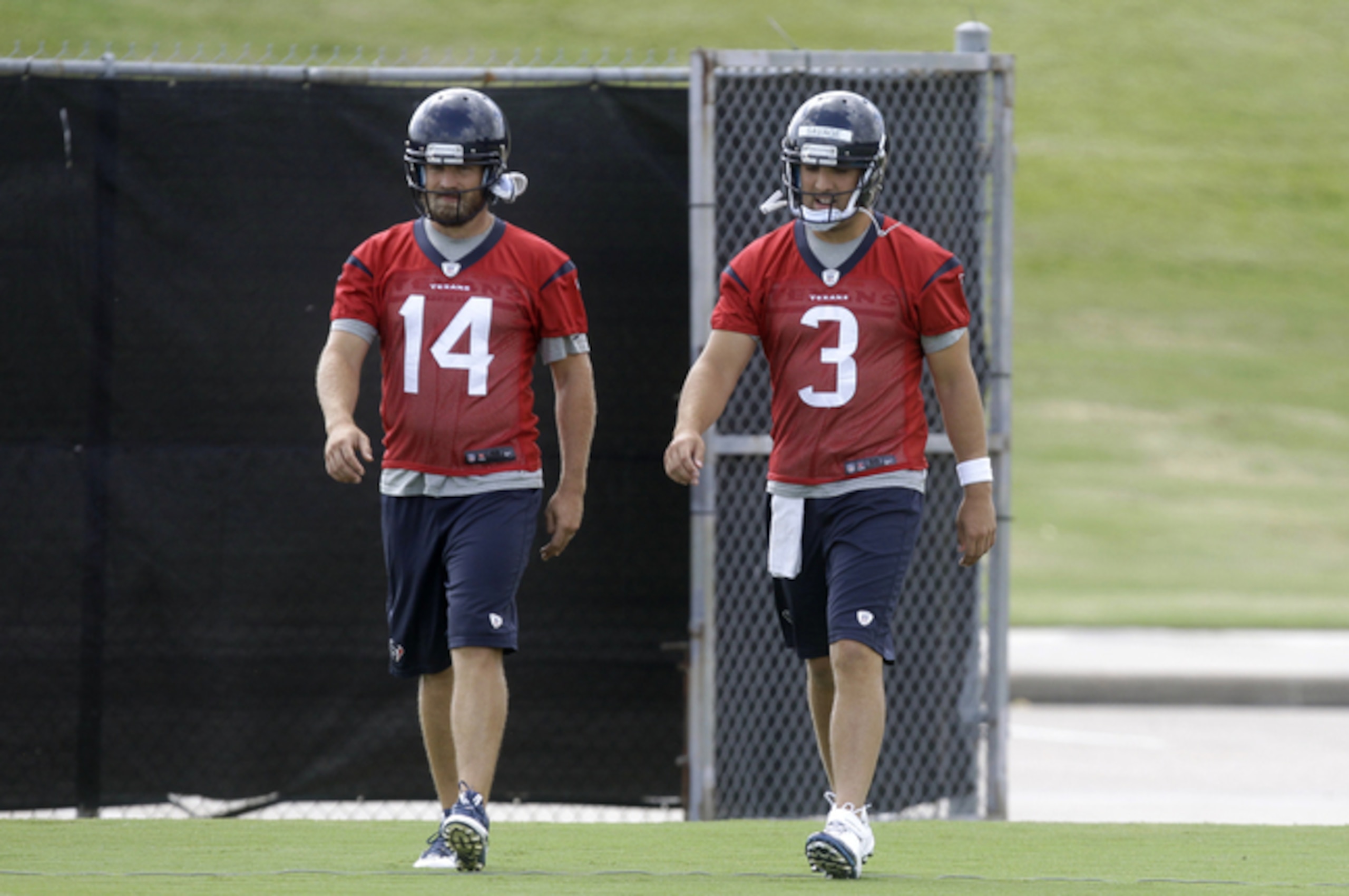 Houston's Tom Savage (No. 3) could take over for veteran Ryan Fitzpatrick (No. 14), but that's unlikely to happen by Week 1.