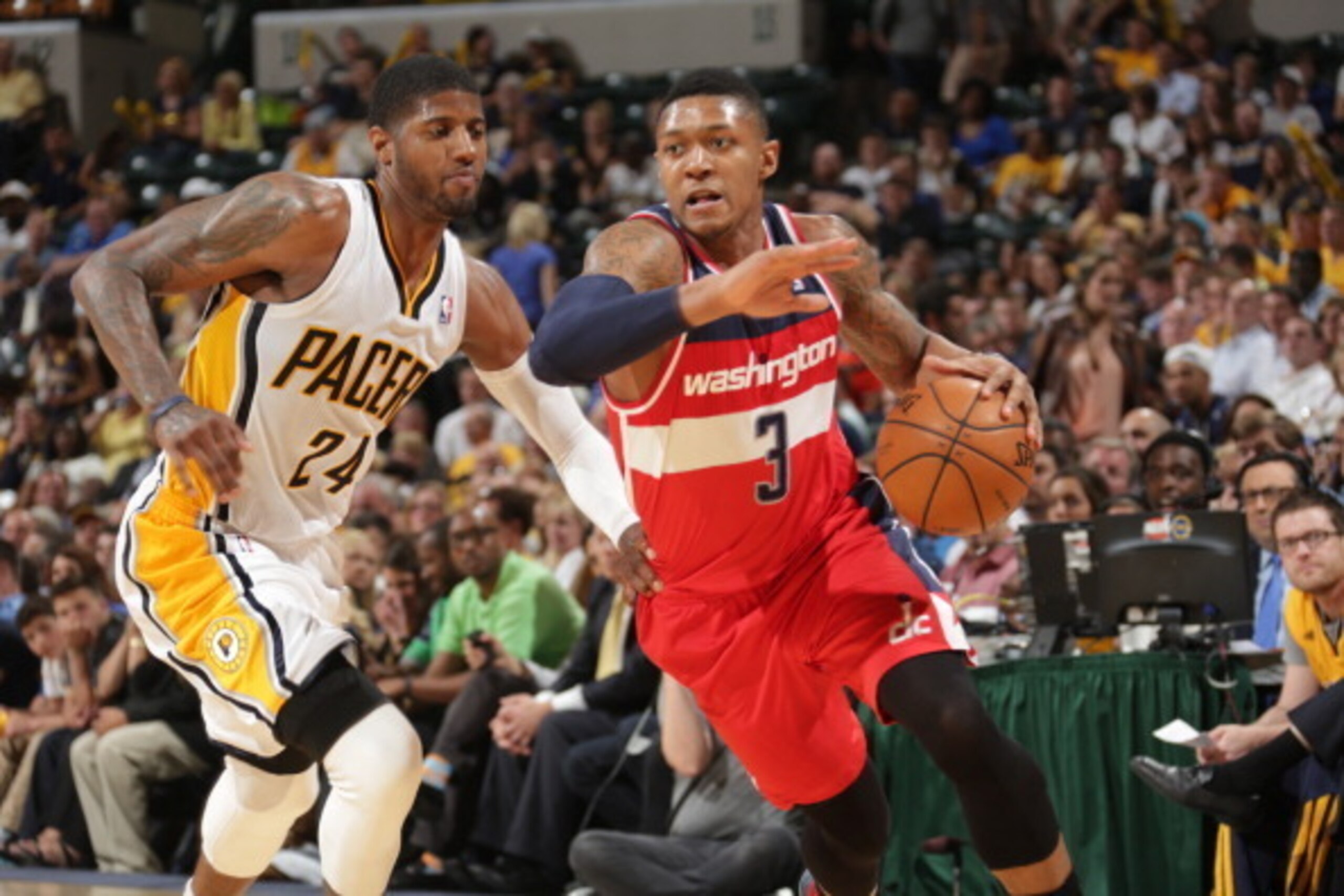 Bradley Beal established himself as one of the top shooting guards in the league last season, showing that he can be a guy who heats up in a hurry and can make threes in bunches.