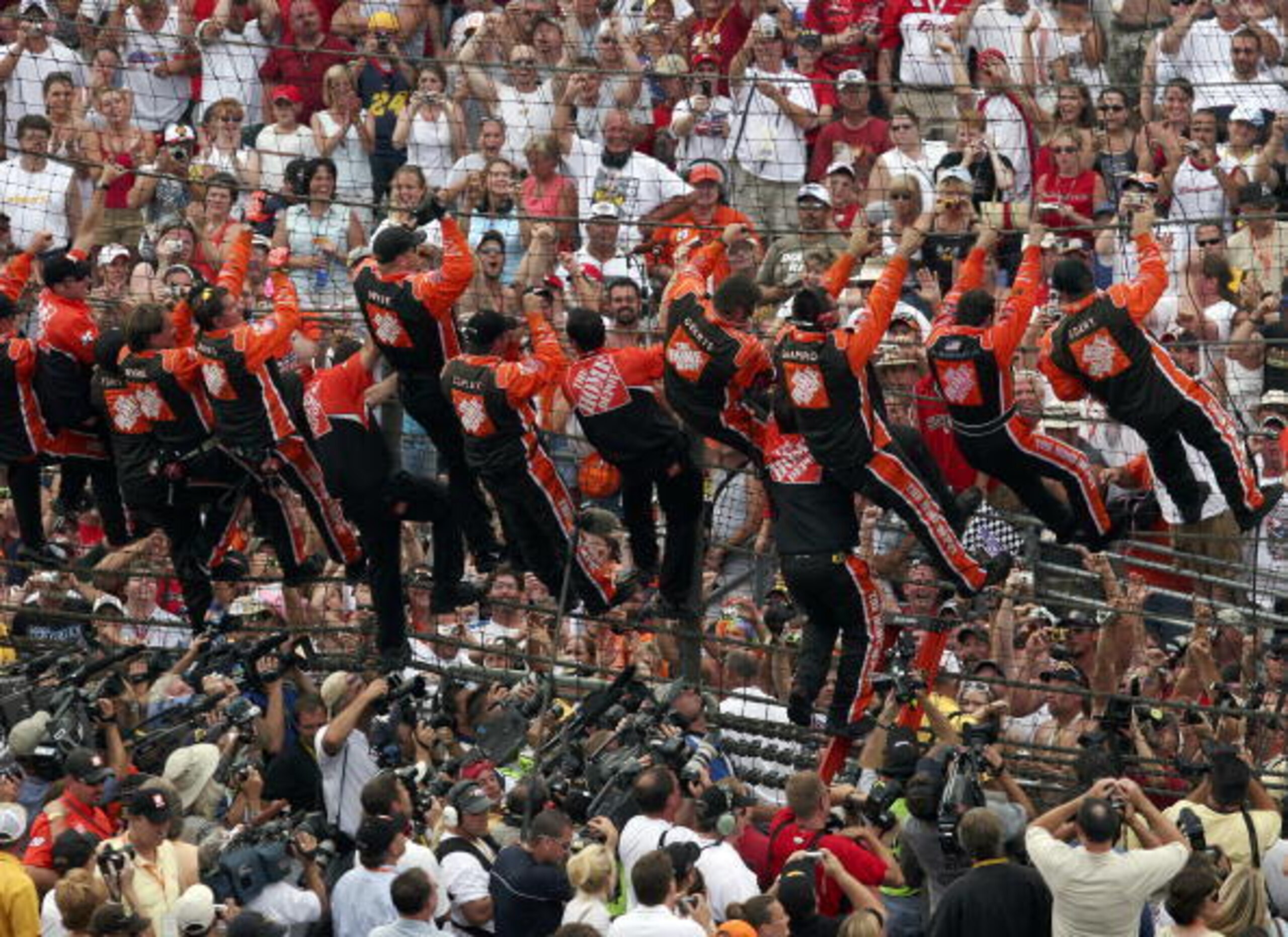 Tony Stewart and his team climbed to new heights after Smoke won his first Brickyard in 2005. Tony Stewart and his team climbed to new heights after Smoke won his first Brickyard in 2005.