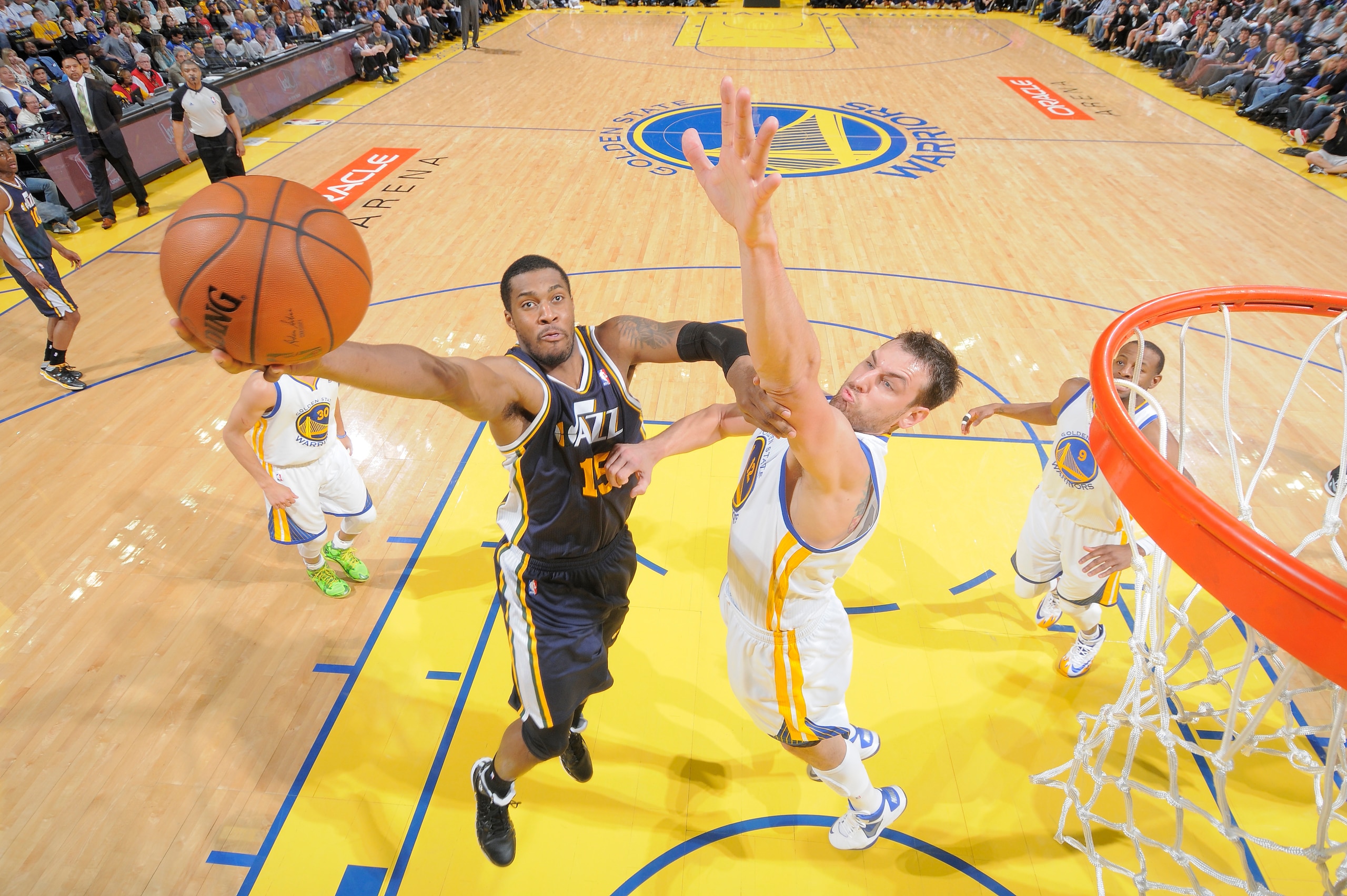 Andrew Bogut is an eraser of shots.