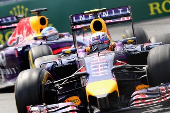 Ricciardo leads Vettel in Canada.
