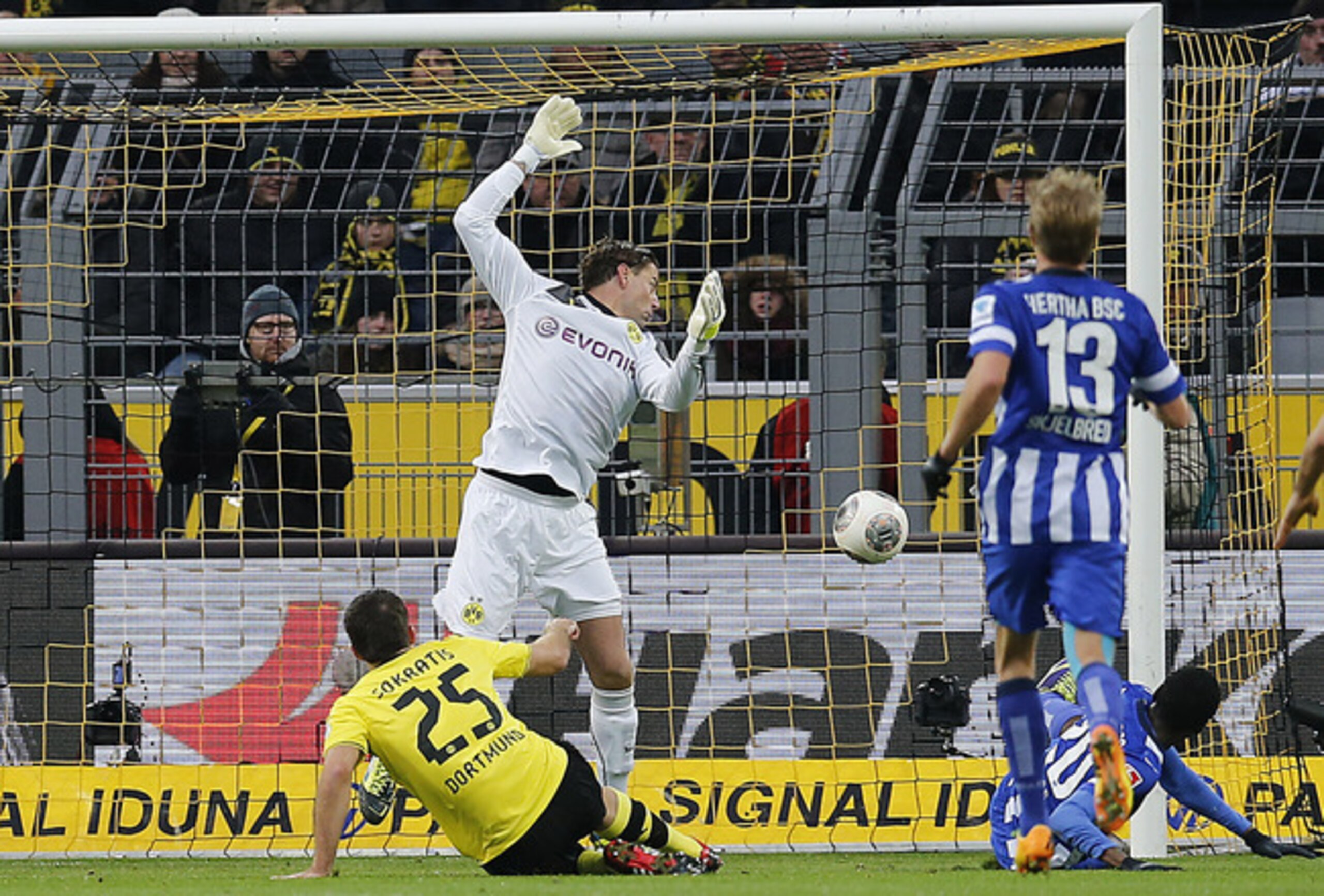 A prostrate Ramos scoring for Berlin against his future employer A prostrate Ramos scoring for Berlin against his future employer