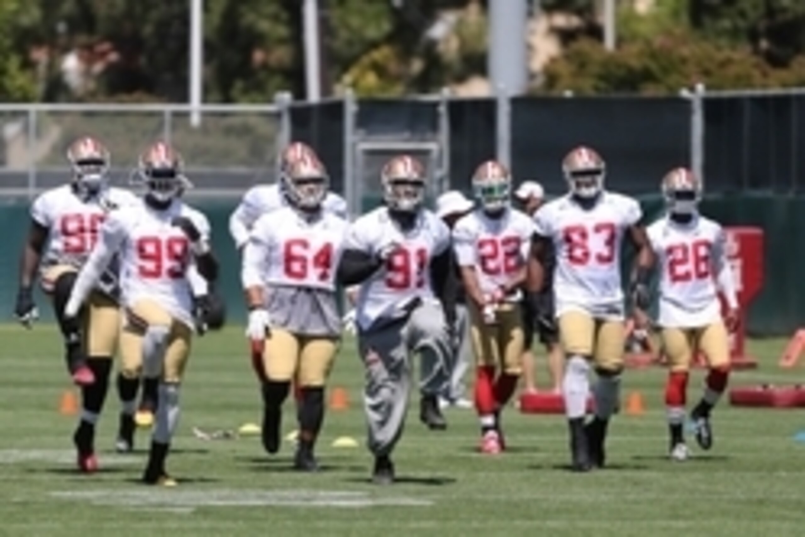 The 49ers will have to trim their 90-man roster down to 53 in the coming weeks.