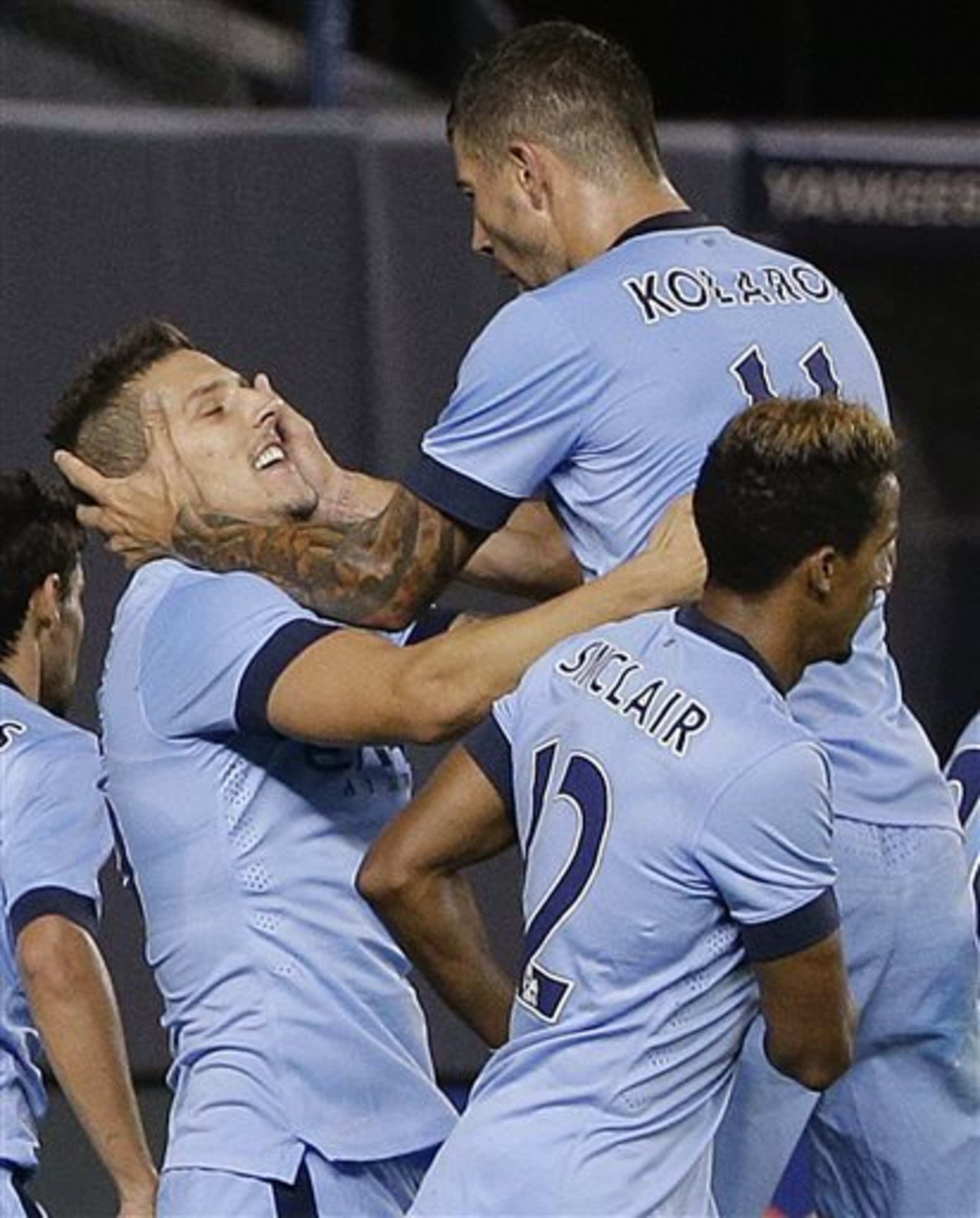 It was all smiles for Jovetic against Liverpool. It was all smiles for Jovetic against Liverpool.