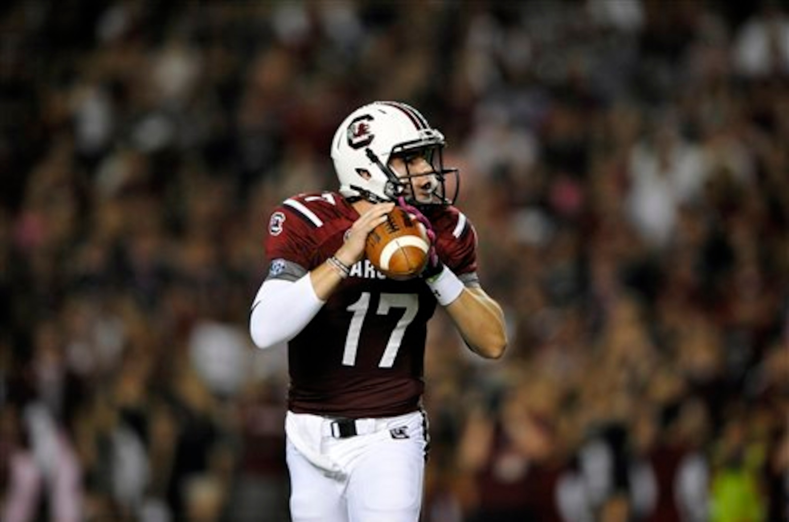 Dylan Thompson gets the nod here over a couple of dual-threat quarterback opponents (Jeff Driskel and Bo Wallace).