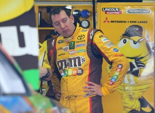 Kyle Busch during practice for GoBowling.com.