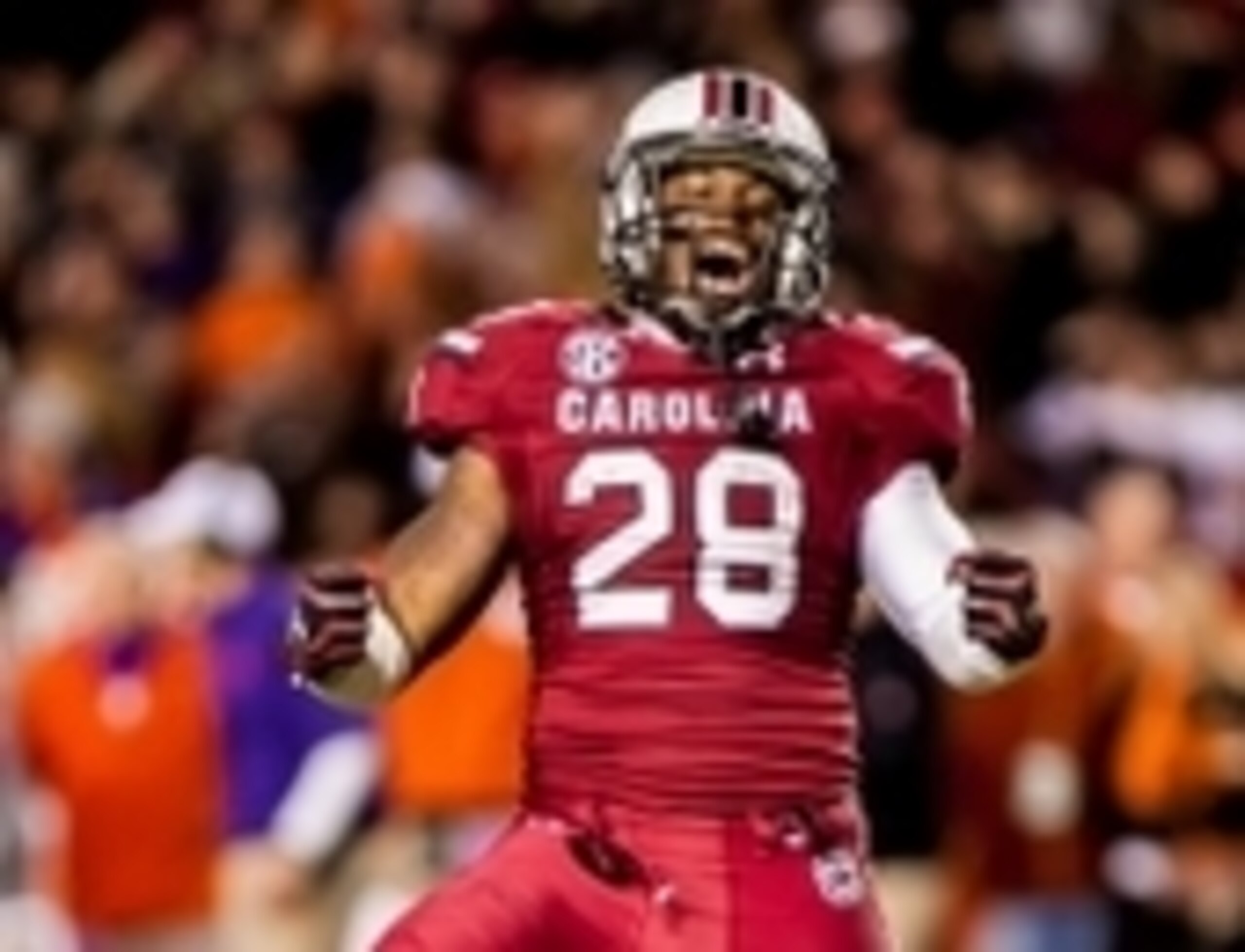 South Carolina junior runner Mike Davis gets the nod here over some other heralded league running backs.