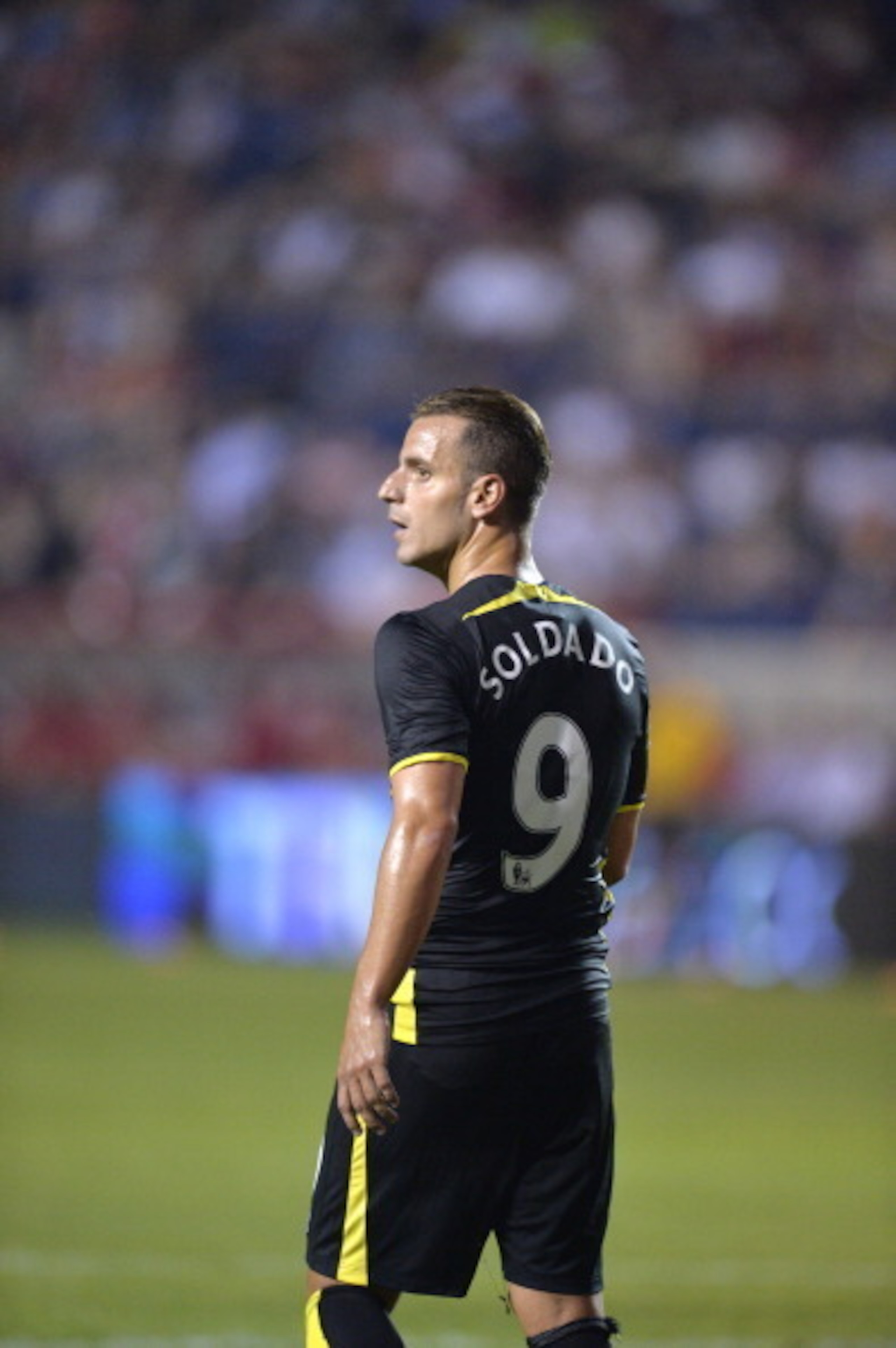 Roberto Soldado, pictured here in action against Chicago Fire.