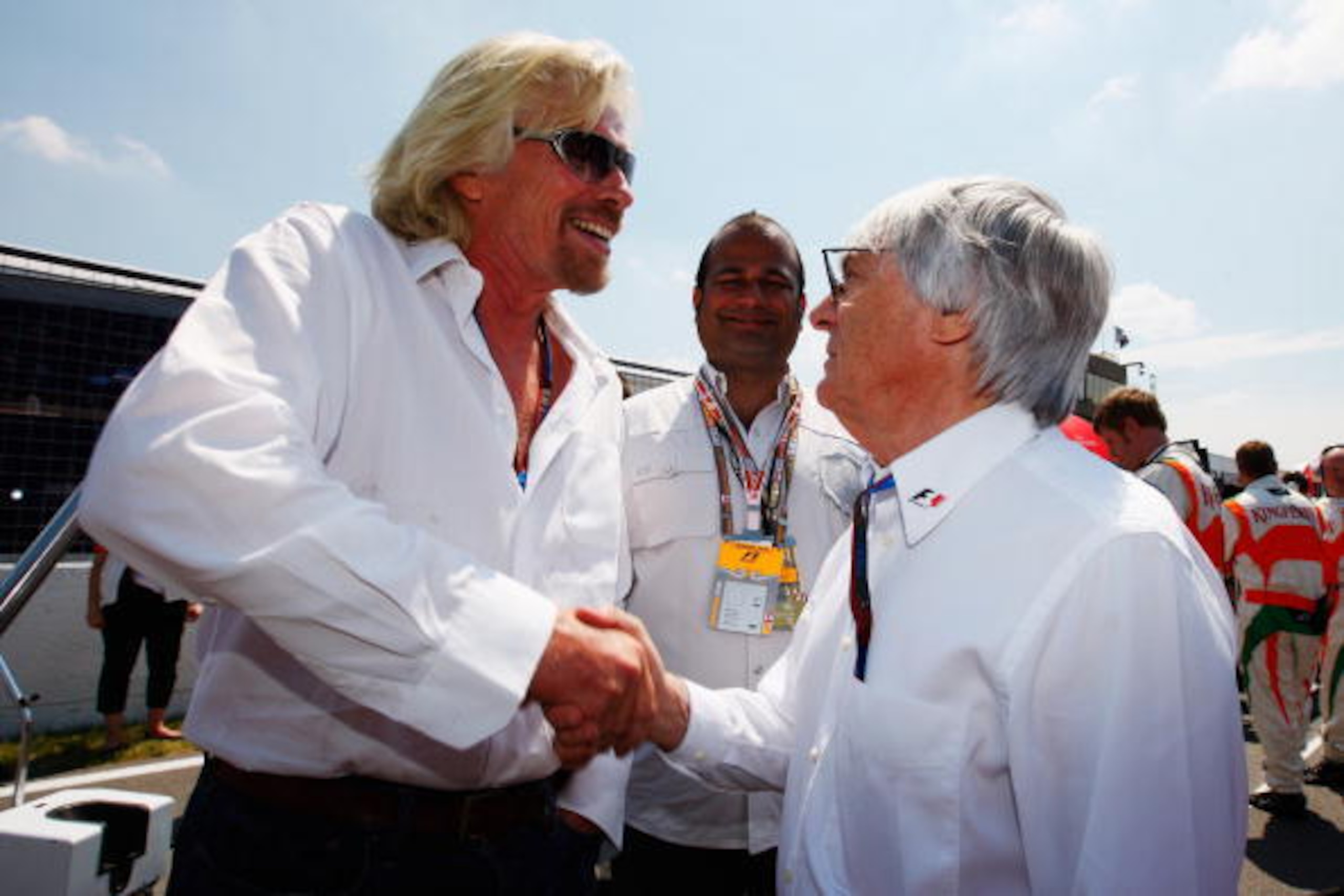 Richard Branson and Ecclestone.