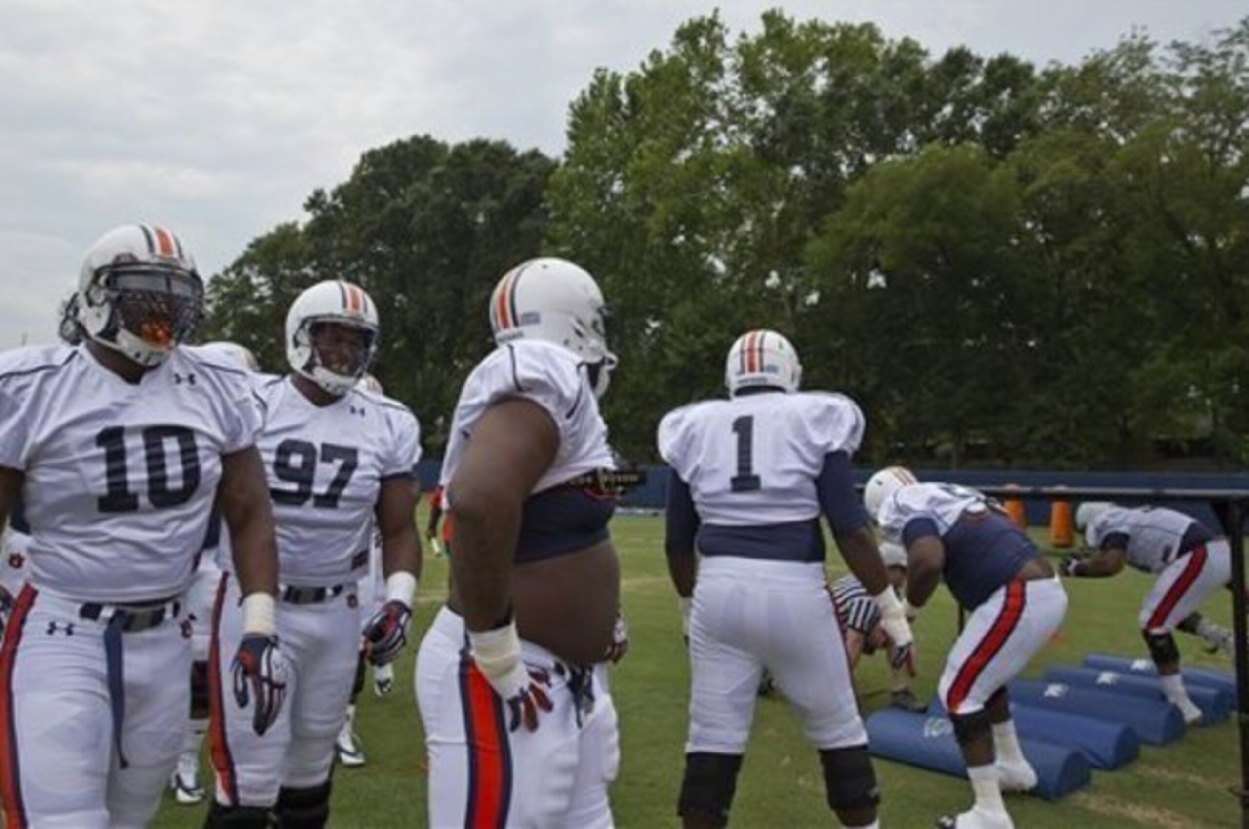 DL LaDarius Owens, Elijah Daniel, Angelo Blackson and Montravius Adams