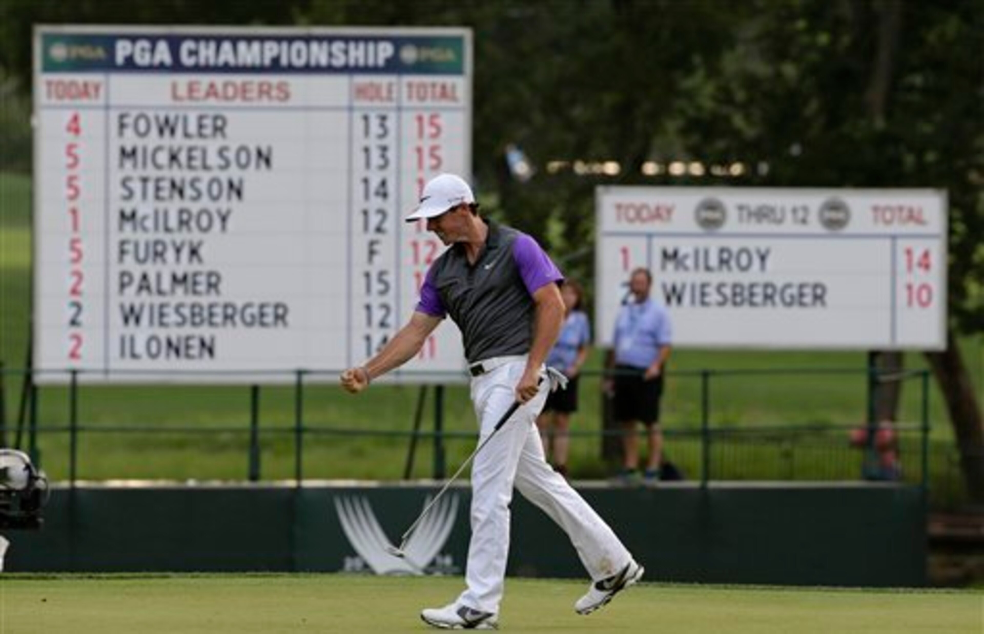 There were many fist pumps by Rory McIlroy on Sunday.