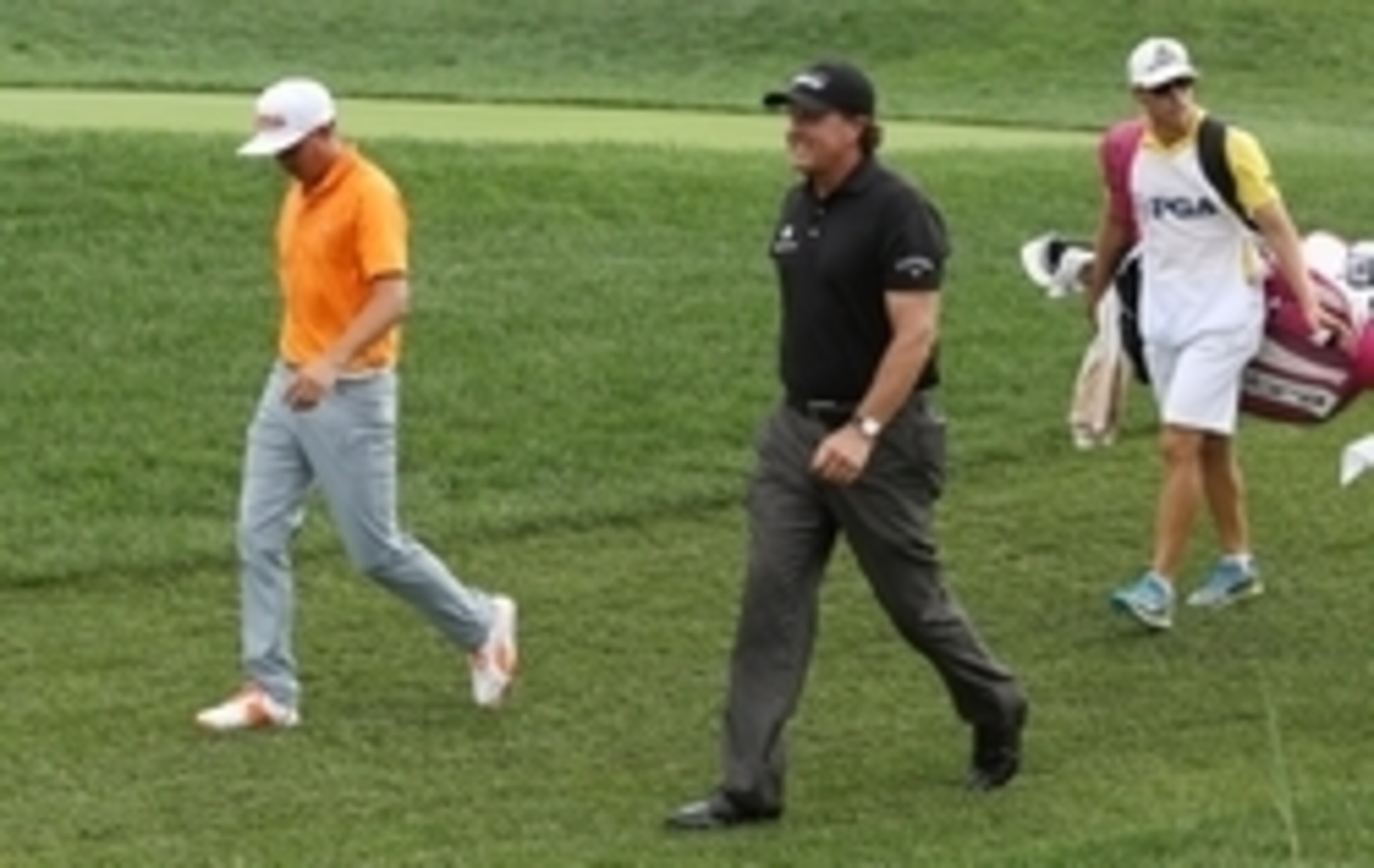 Rickie Fowler played the final round with Phil Mickelson.
